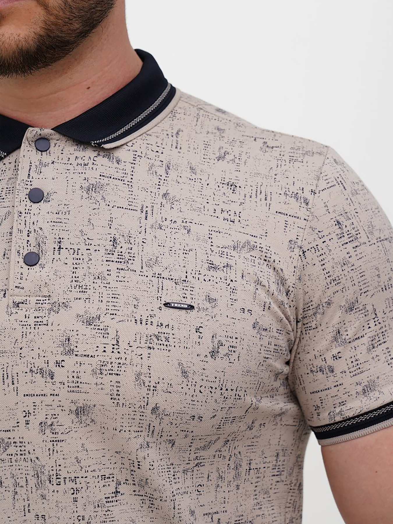 Поло Trend Collection модель TC12128BeigeFTBLK Фото