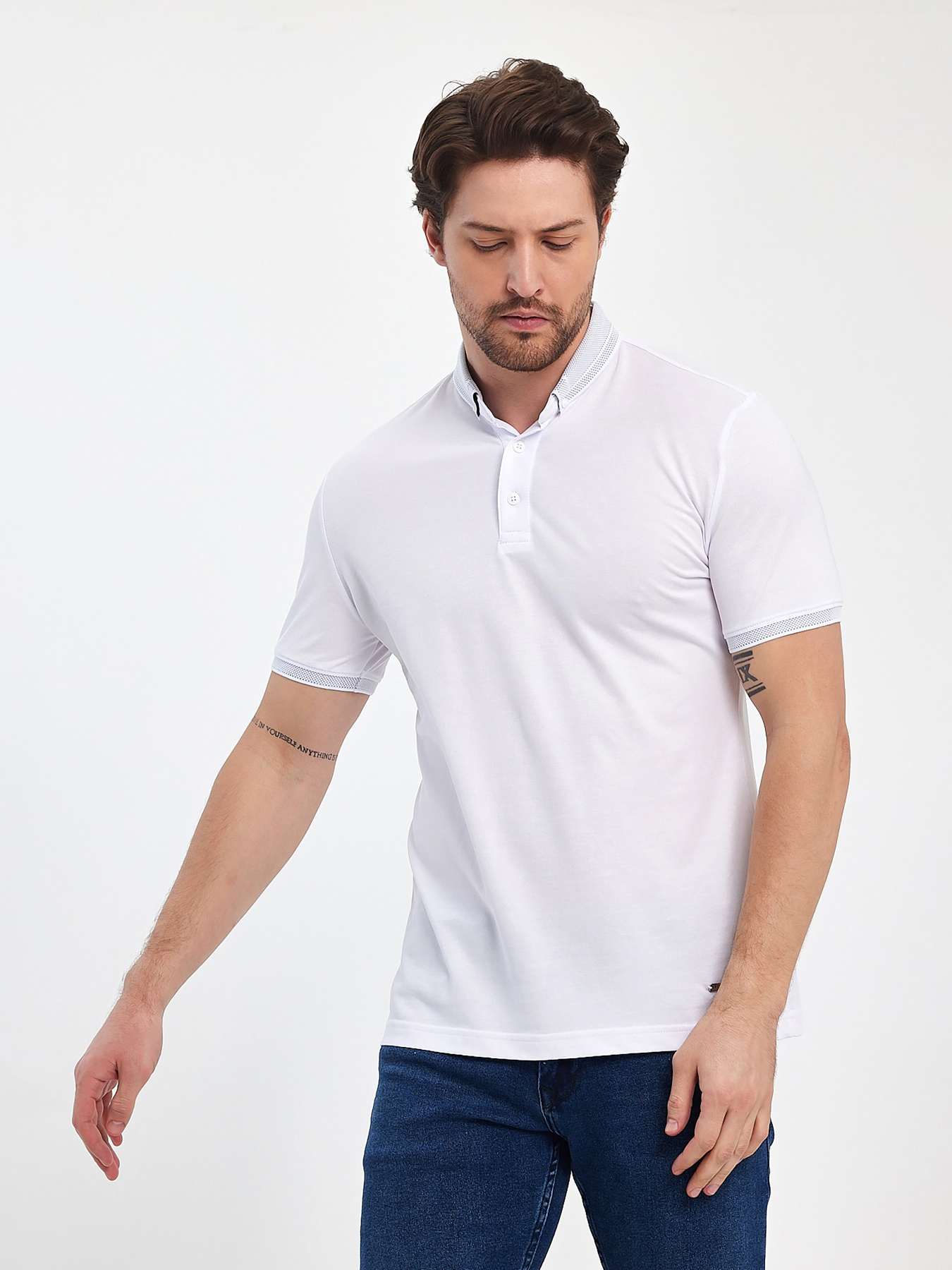 Поло Trend Collection модель TC11445WhiteFTBLK Фото