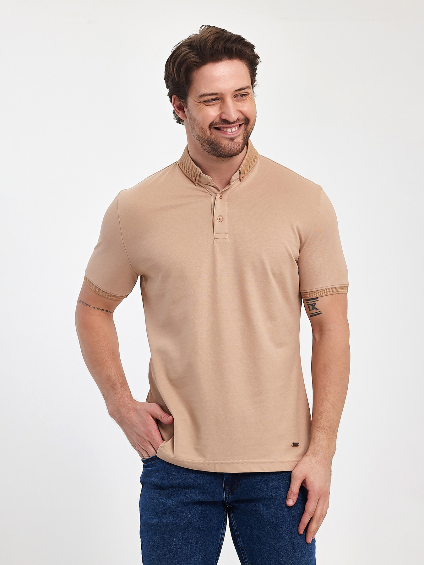 Поло Trend Collection модель TC11443BeigeFTBLK Фото