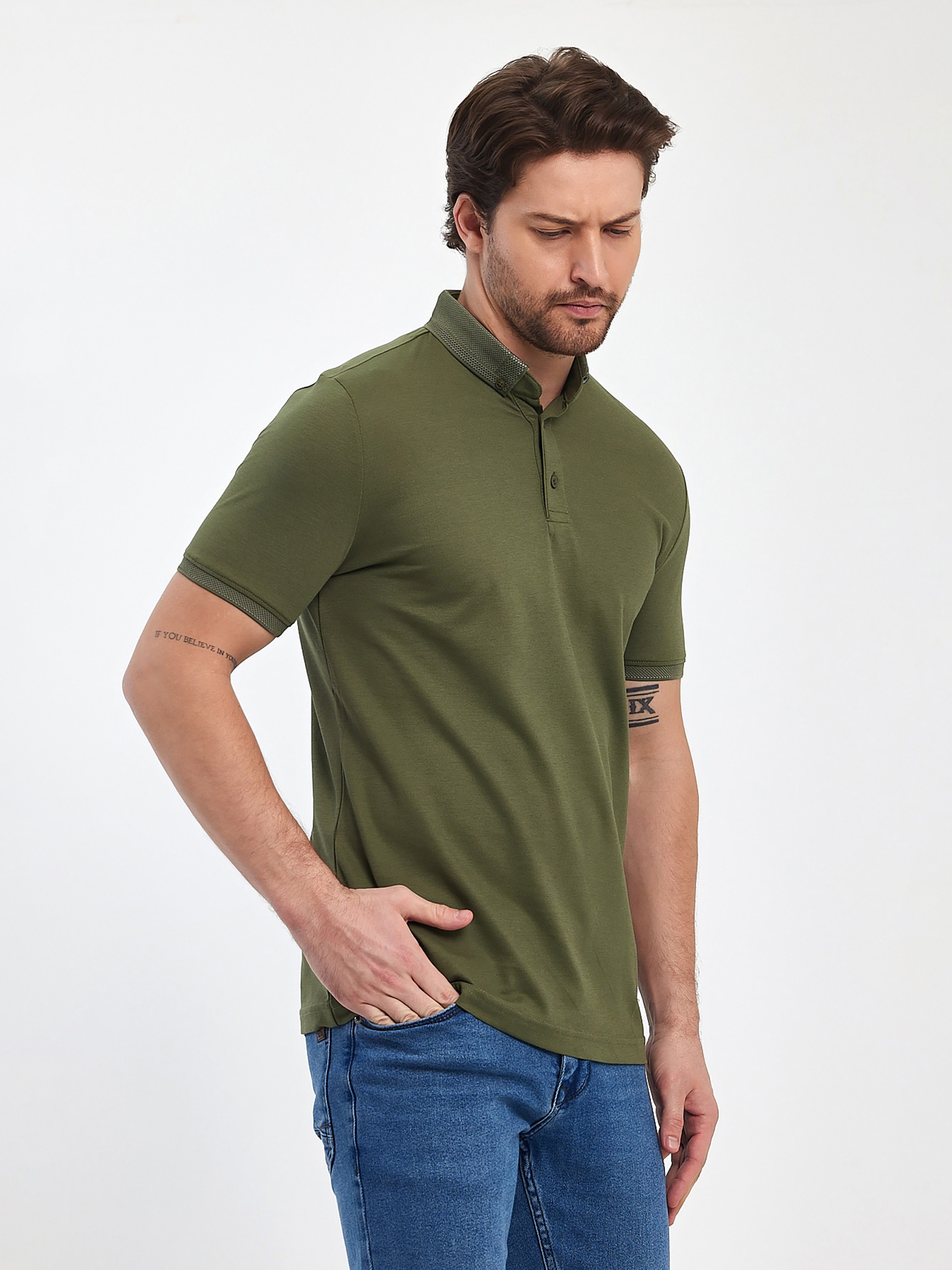 Поло Trend Collection модель TC11440KhakiFTBLK Фото