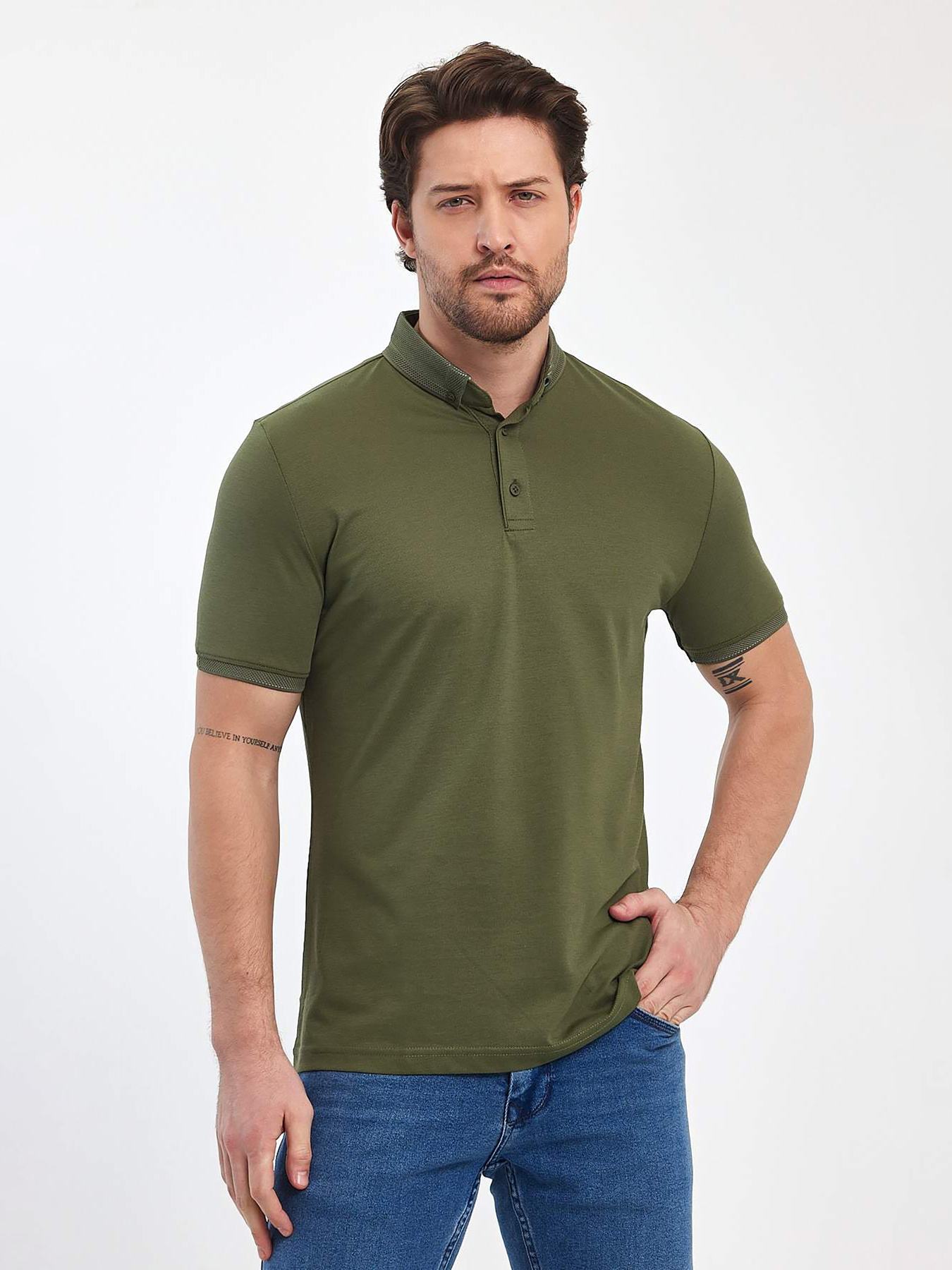 Поло Trend Collection модель TC11440KhakiFTBLK Фото