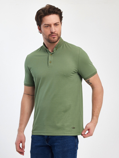 Поло Trend Collection модель TC11435OliveFTBLK — фото - INTERTOP