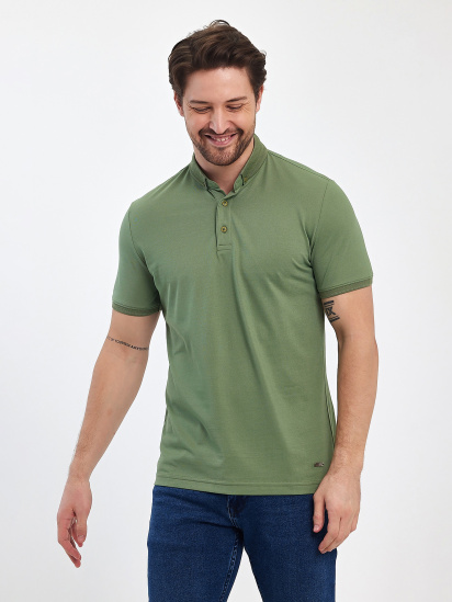 Поло Trend Collection модель TC11435OliveFTBLK — фото 5 - INTERTOP