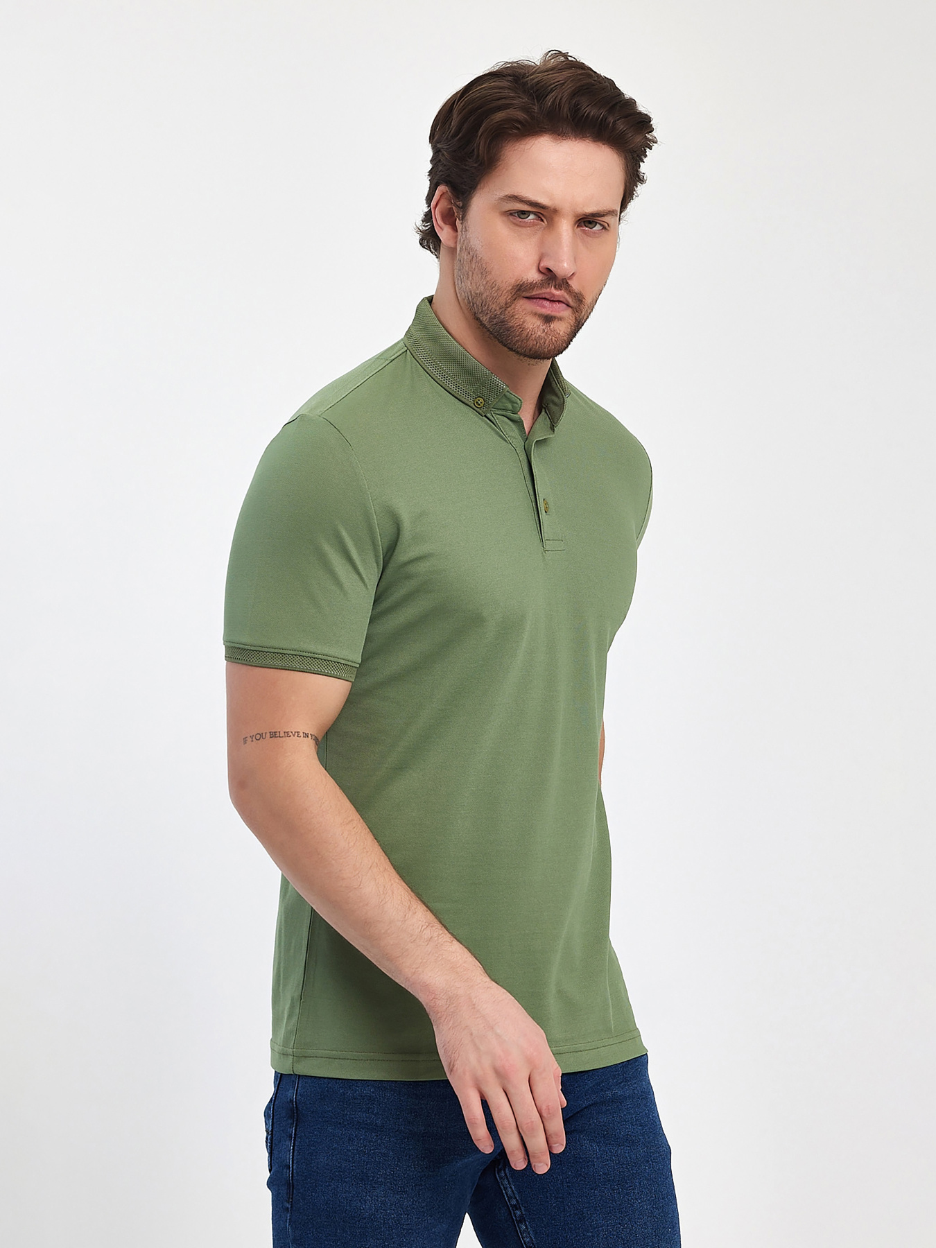 Поло Trend Collection модель TC11435OliveFTBLK Фото