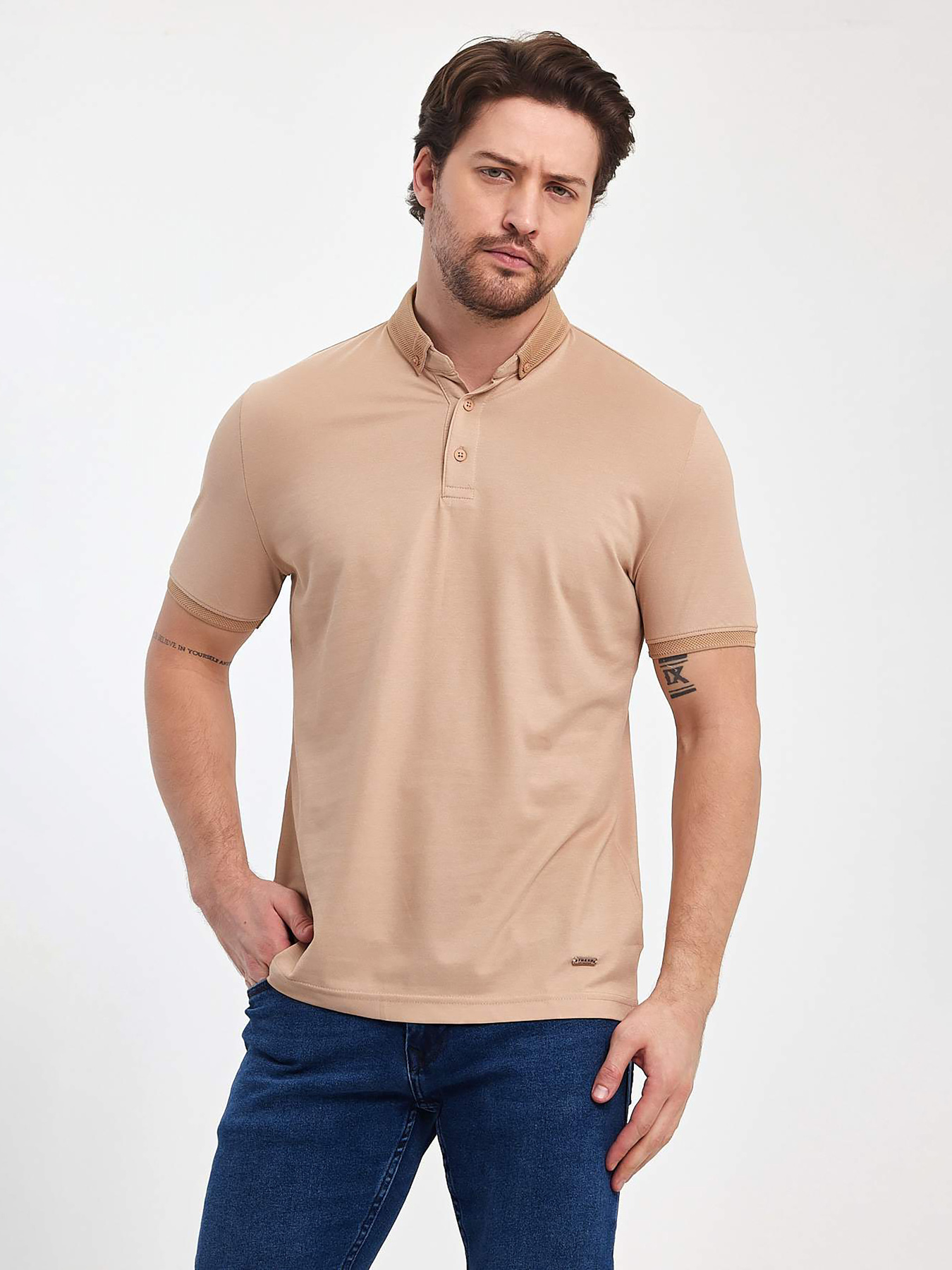 Поло Trend Collection модель TC11433BeigeFTBLK Фото