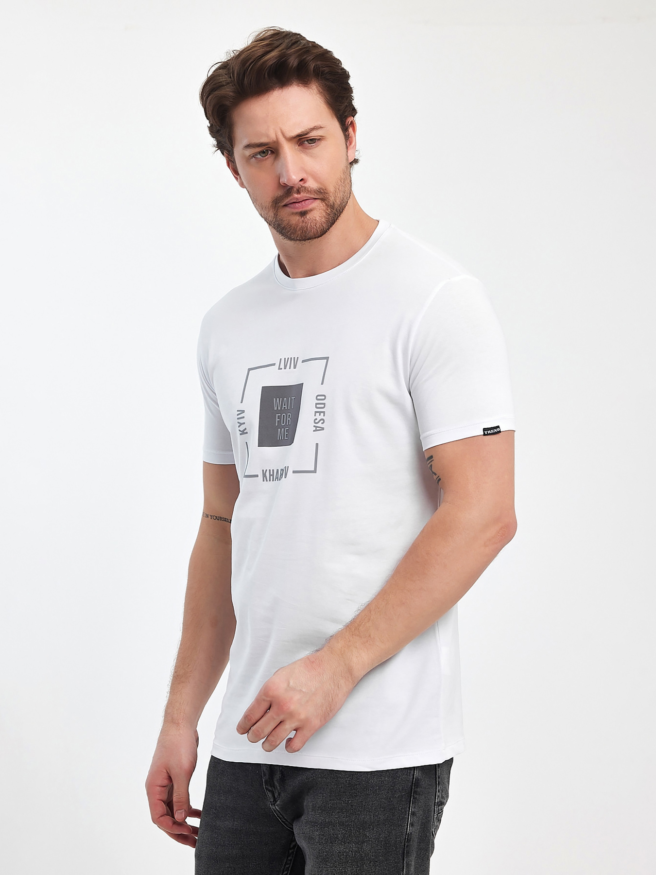 Футболка Trend Collection модель TC11384WhiteFTBLK Фото