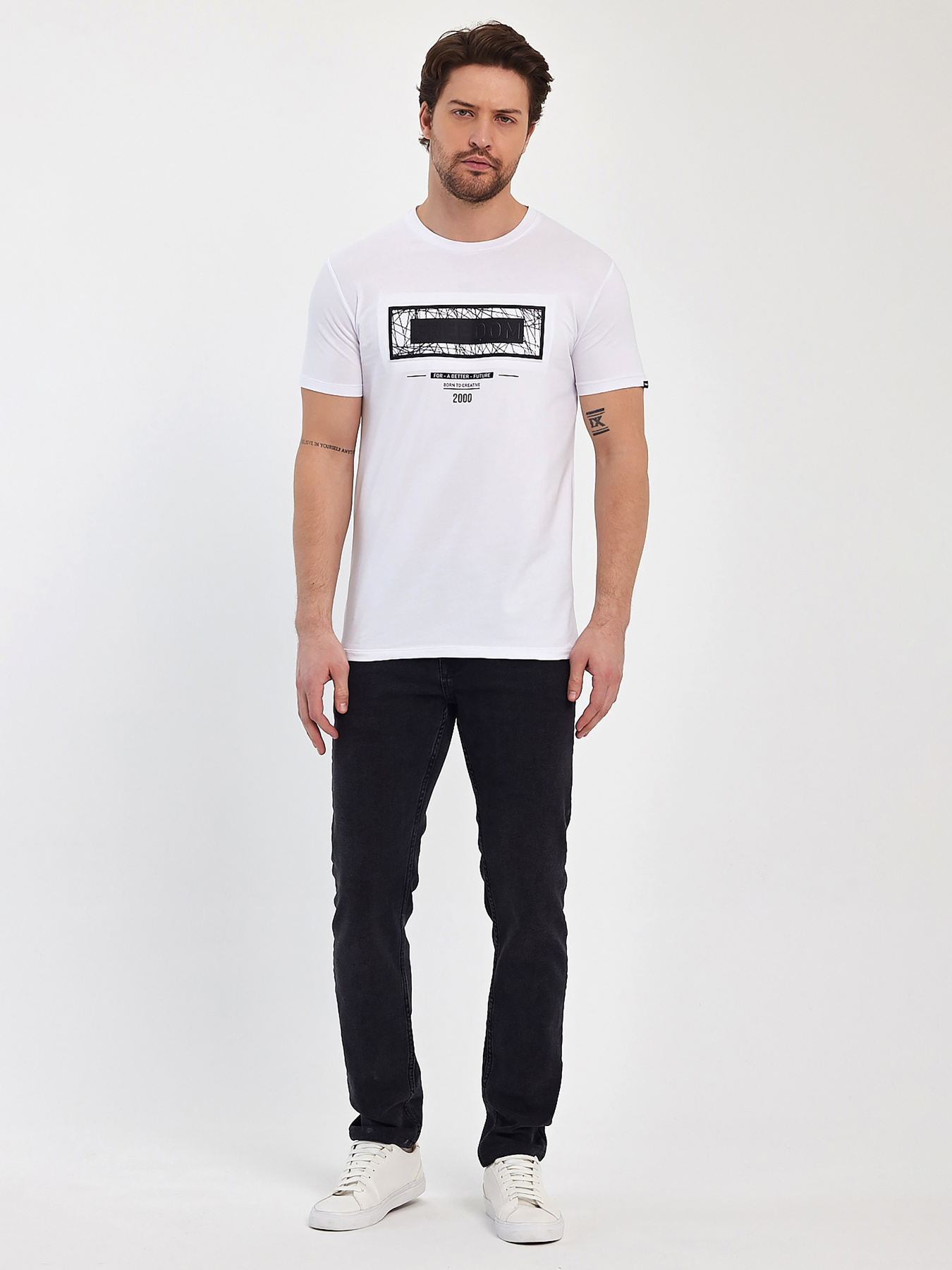 Футболка Trend Collection модель TC11382WhiteFTBLK Фото