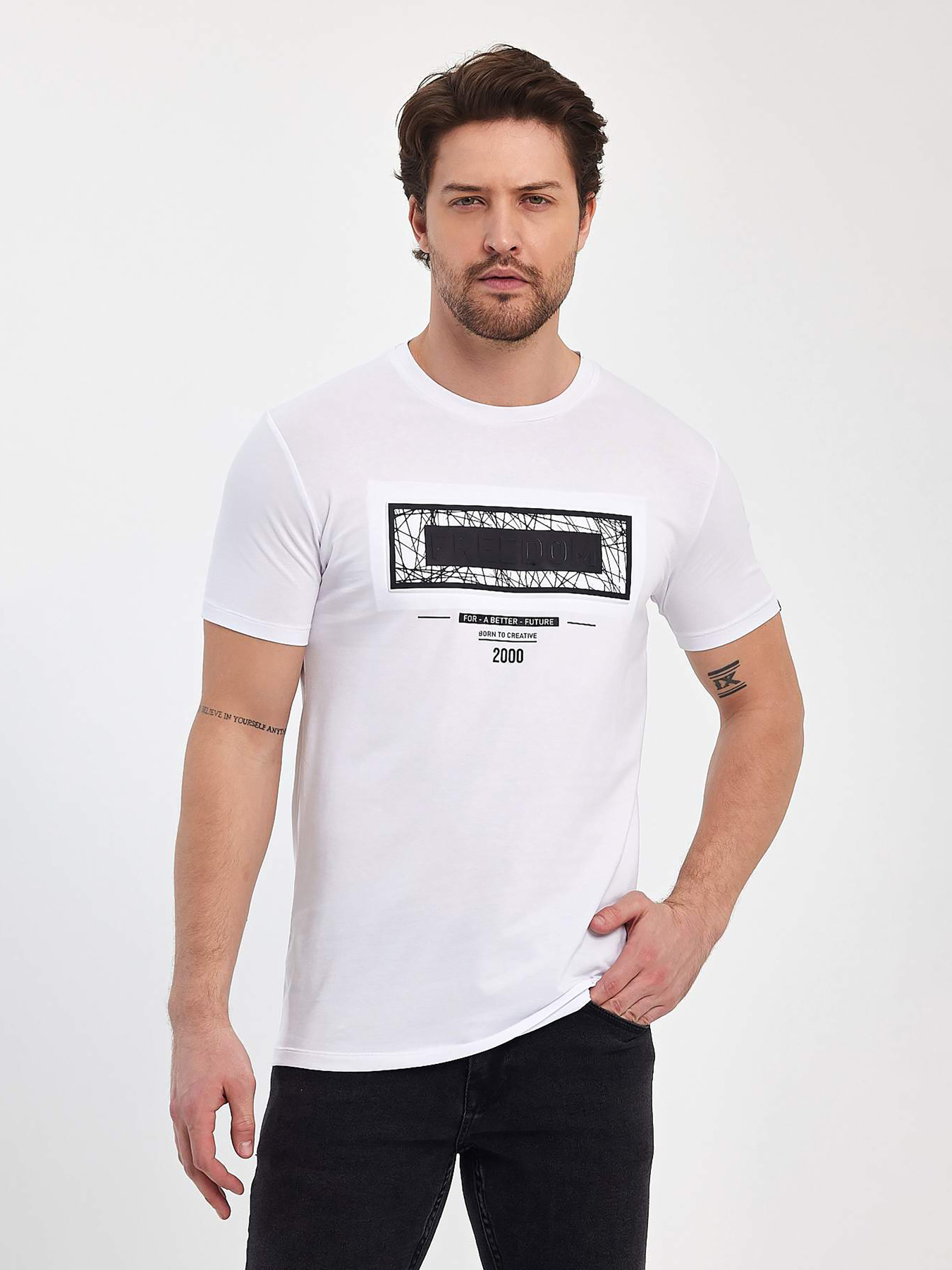 Футболка Trend Collection модель TC11382WhiteFTBLK Фото