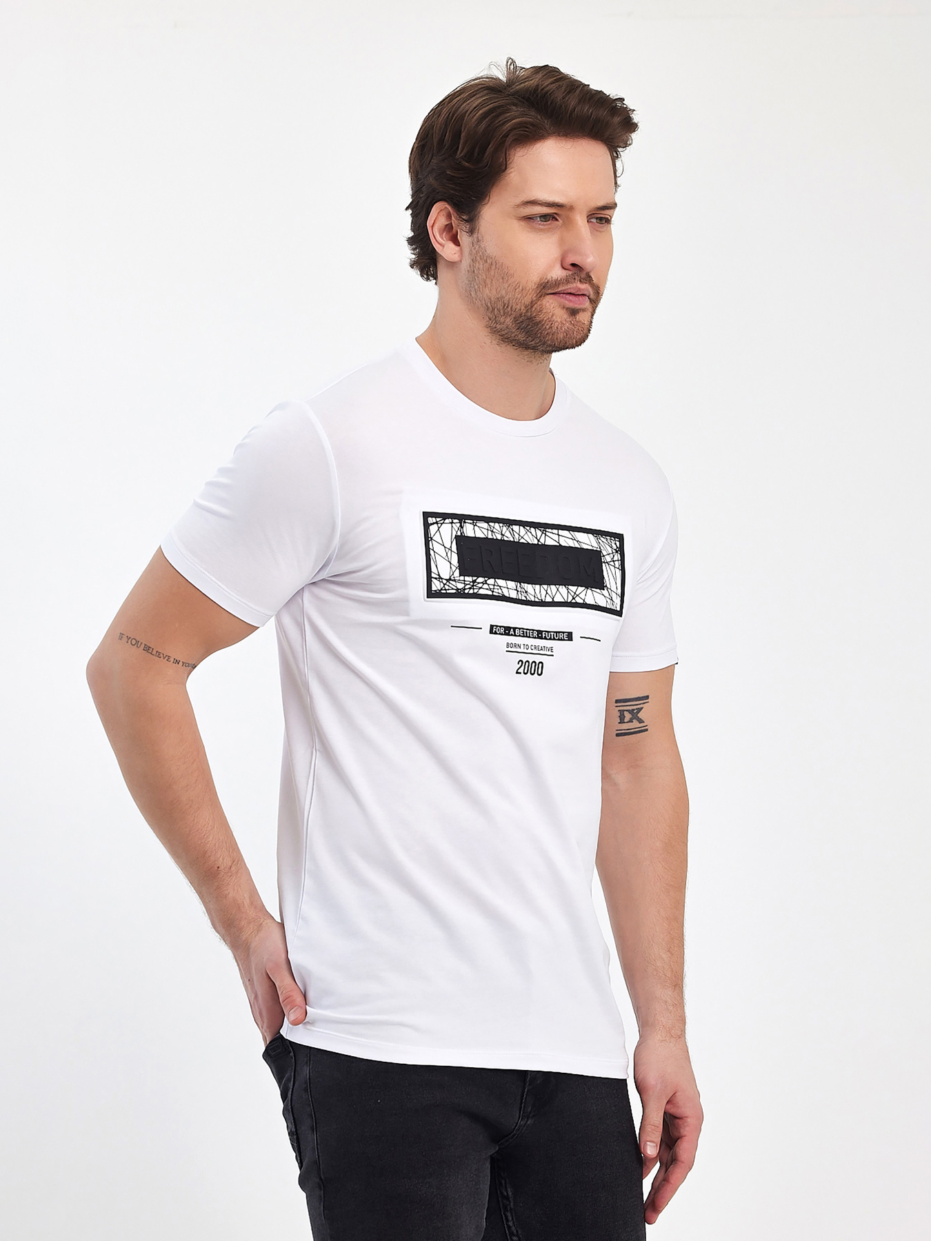 Футболка Trend Collection модель TC11382WhiteFTBLK Фото