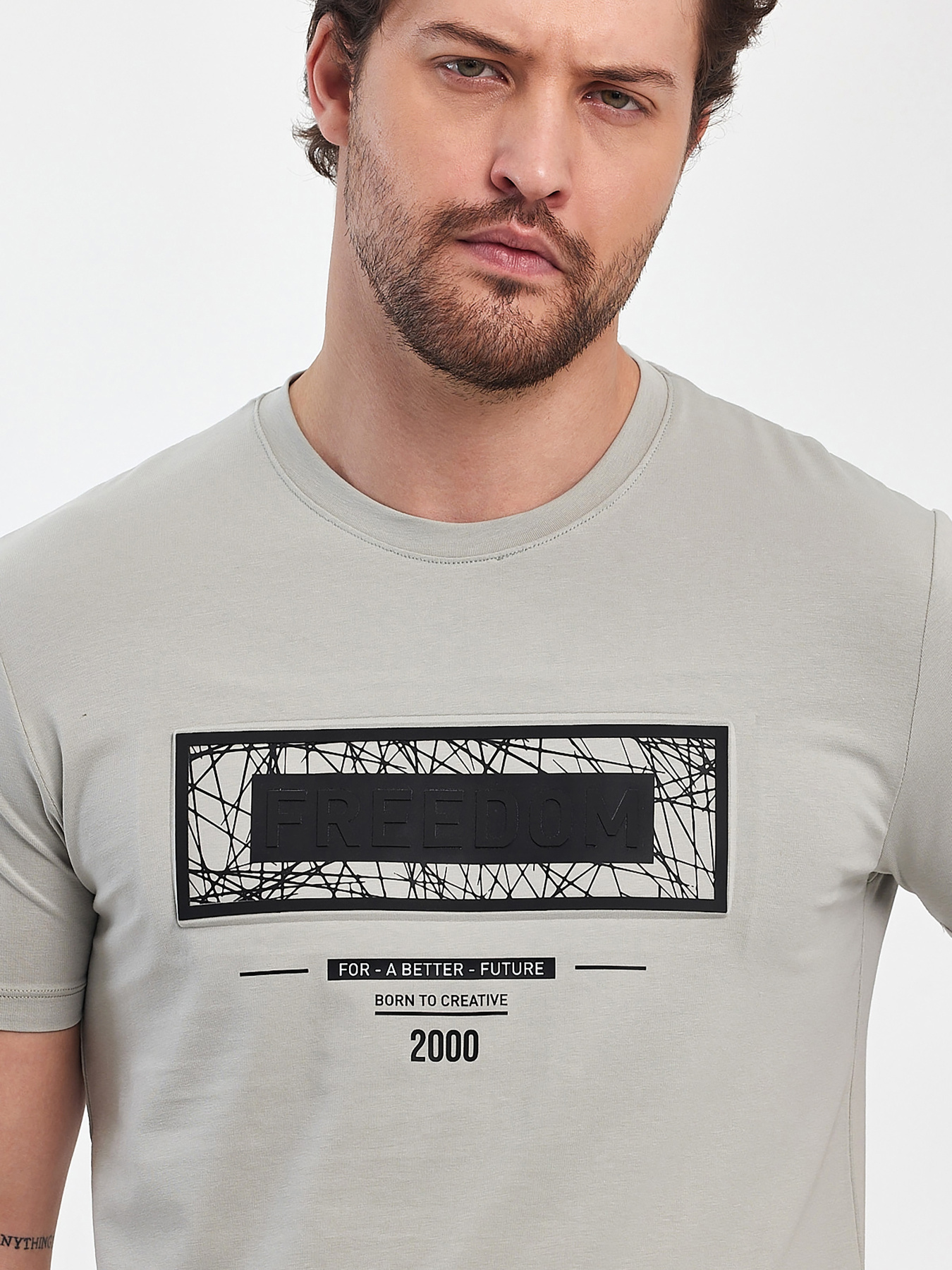 Футболка Trend Collection модель TC11380LightGreyFTBLK Фото