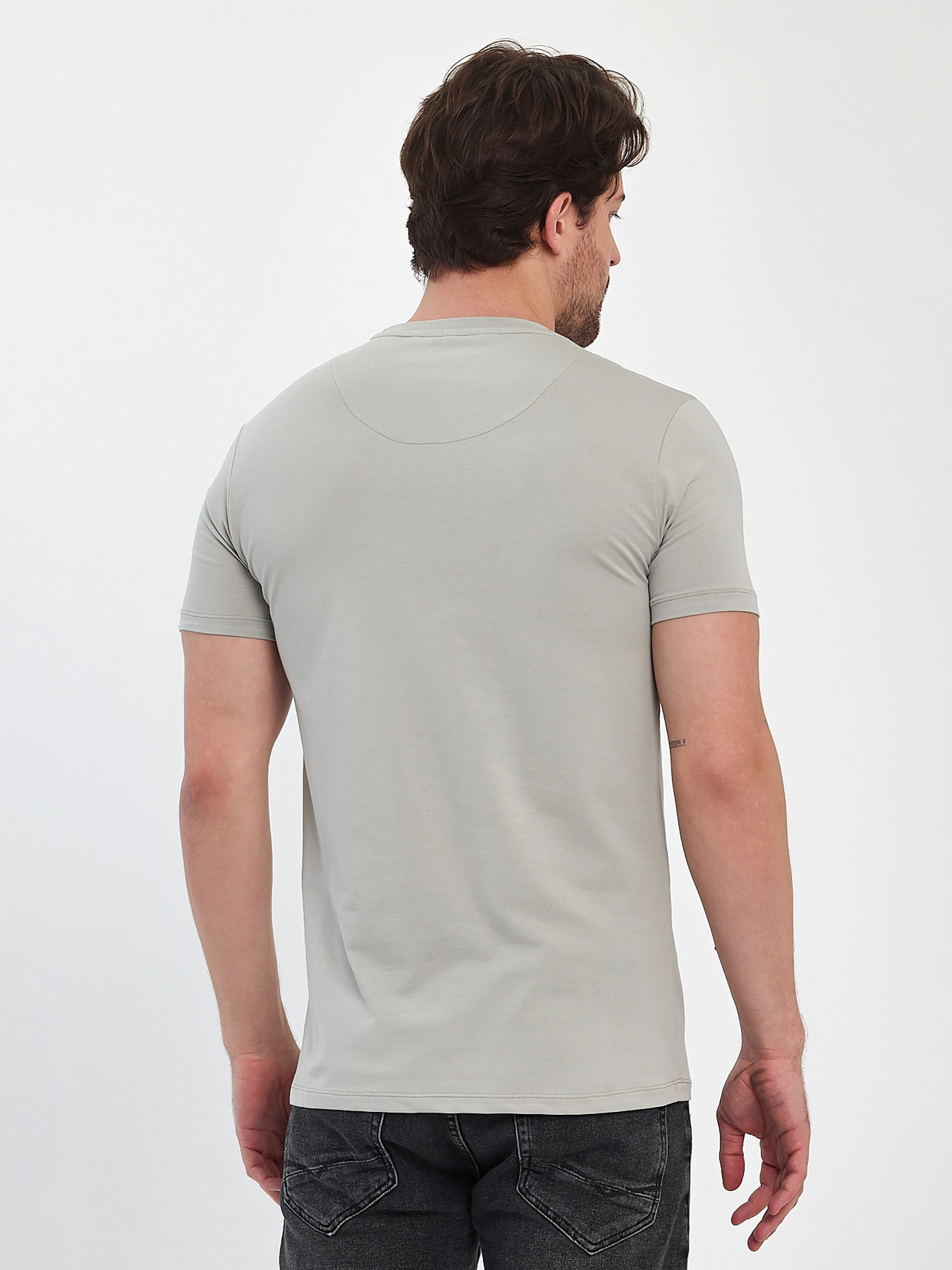 Футболка Trend Collection модель TC11380LightGreyFTBLK Фото