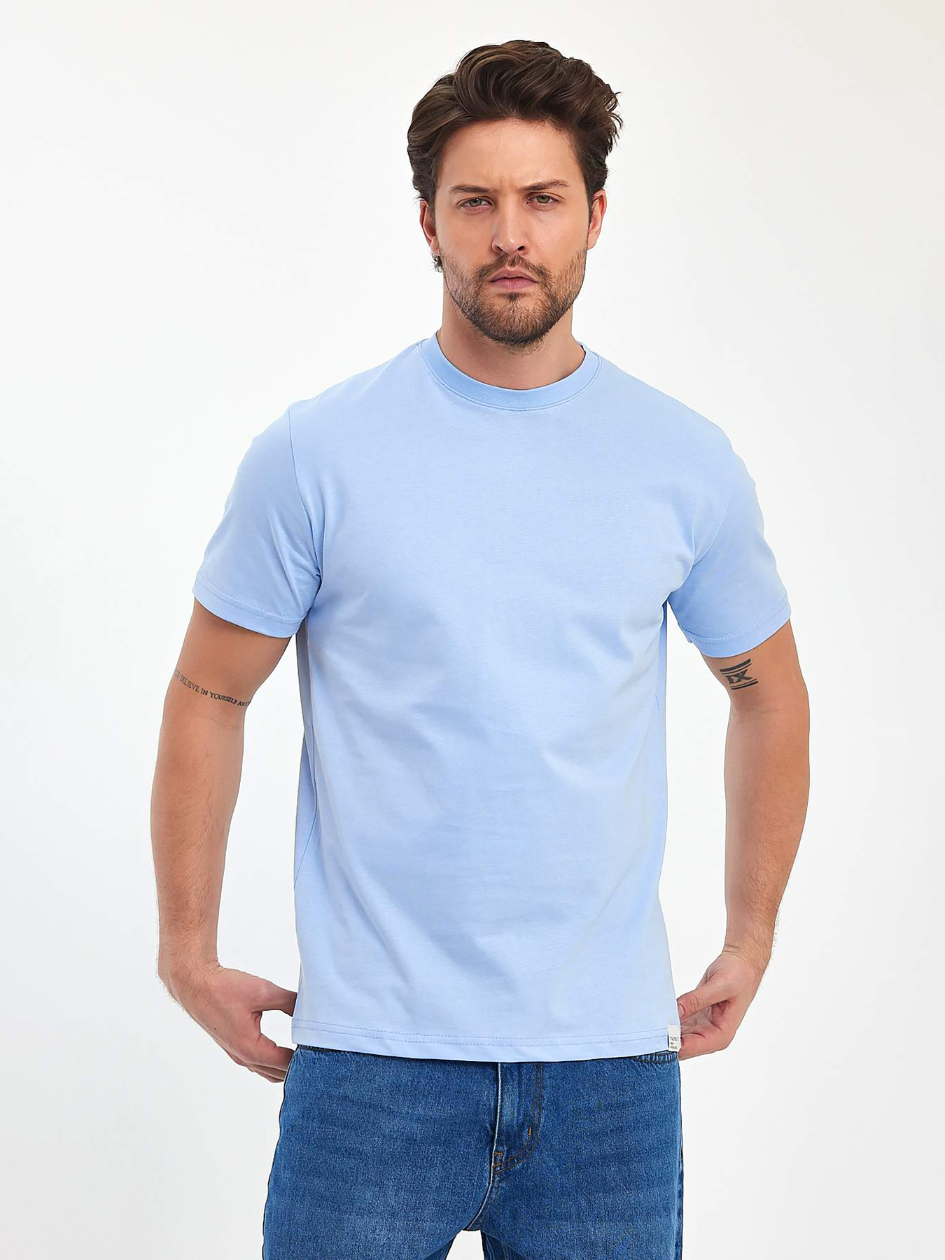 Футболка Trend Collection модель TC11288BlueLightFTBLK Фото