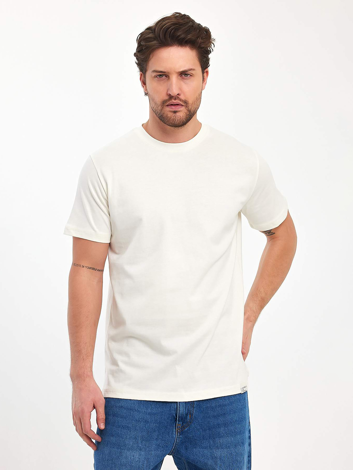 Футболка Trend Collection модель TC11283BeigeFTBLK Фото