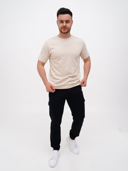 Футболка Trend Collection модель TC11272BeigeFTBLK — фото - INTERTOP