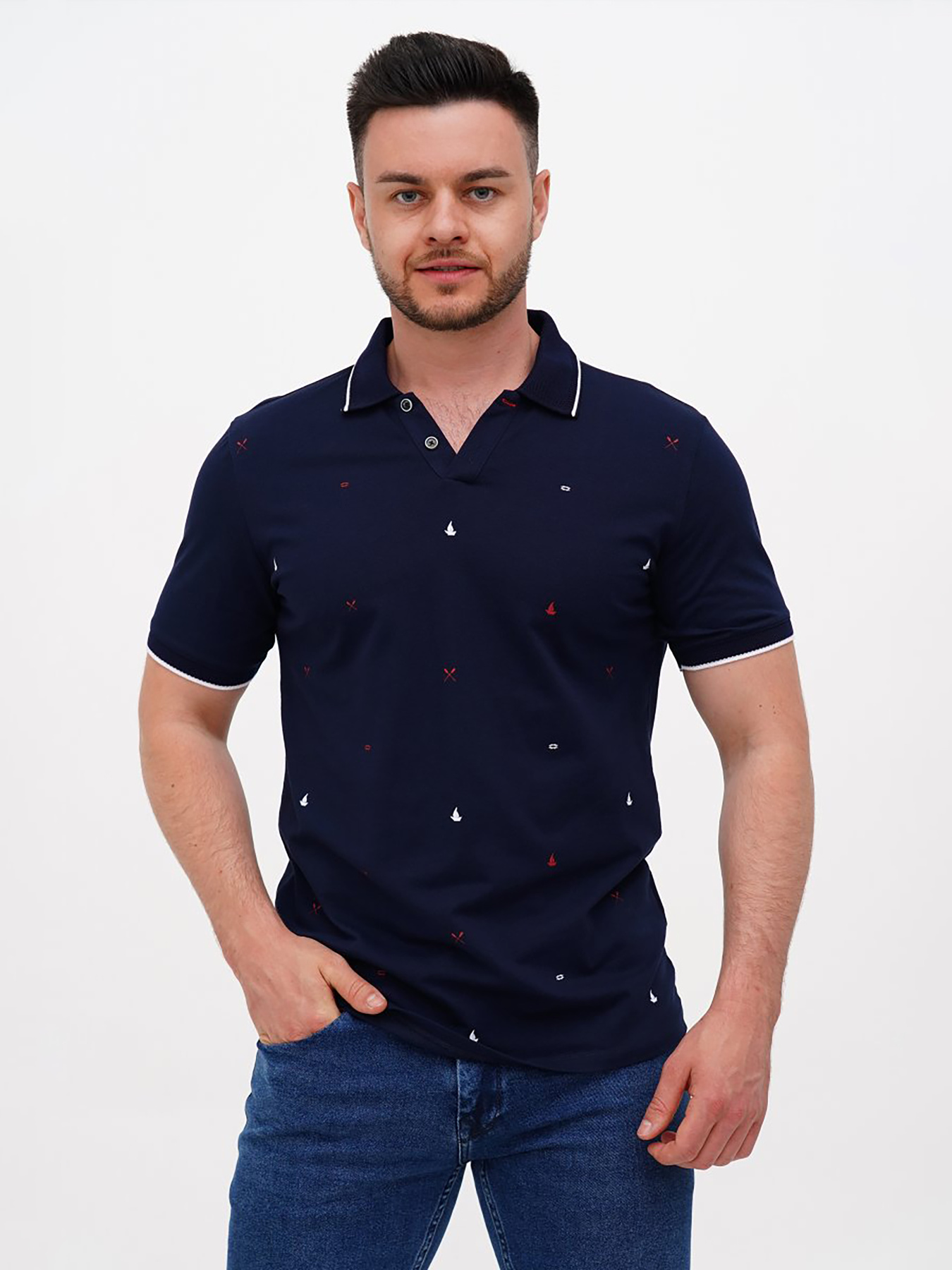 Поло Trend Collection модель TC11249DarkBlueFTBLK Фото