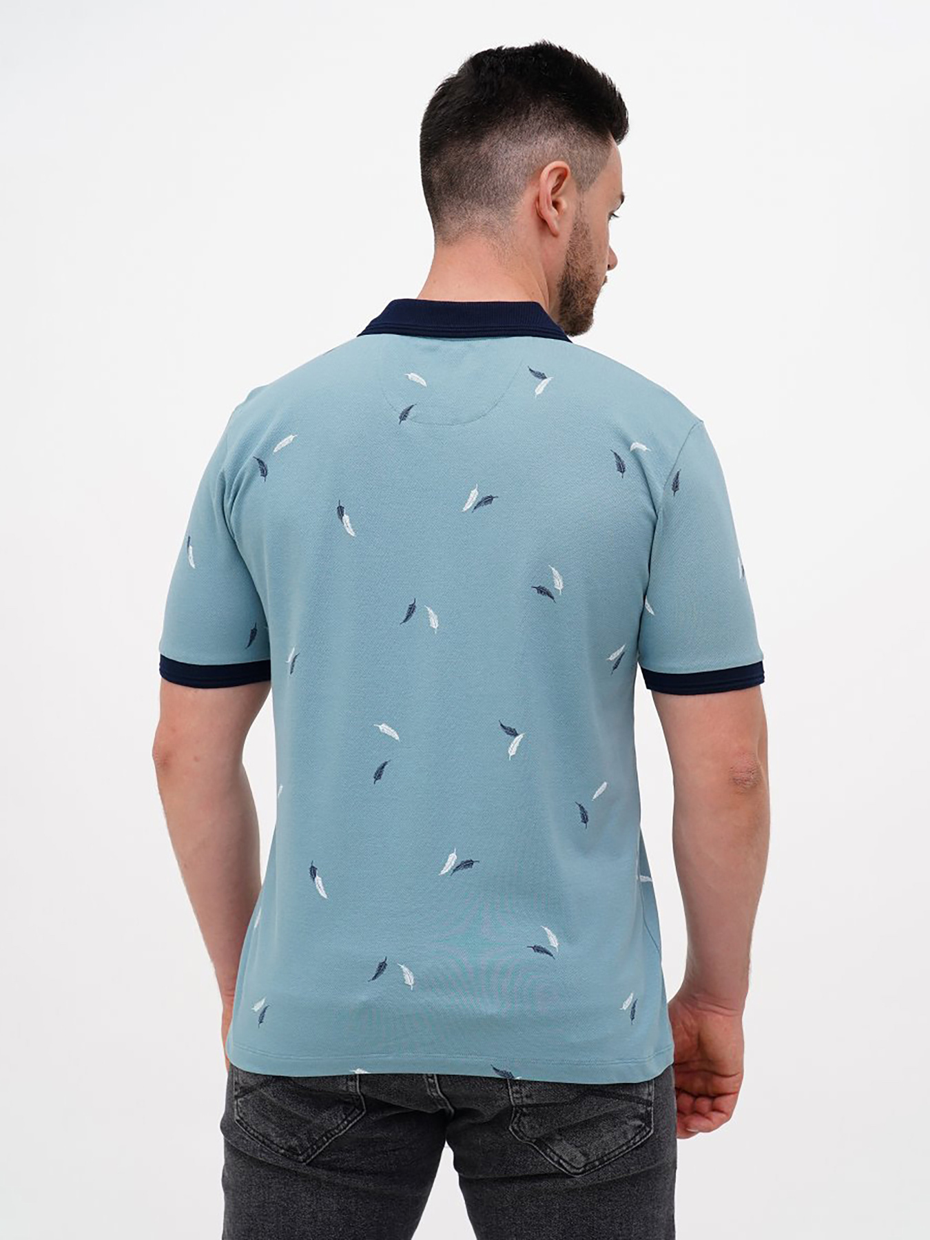 Поло Trend Collection модель TC11223TurquoiseFTBLK Фото