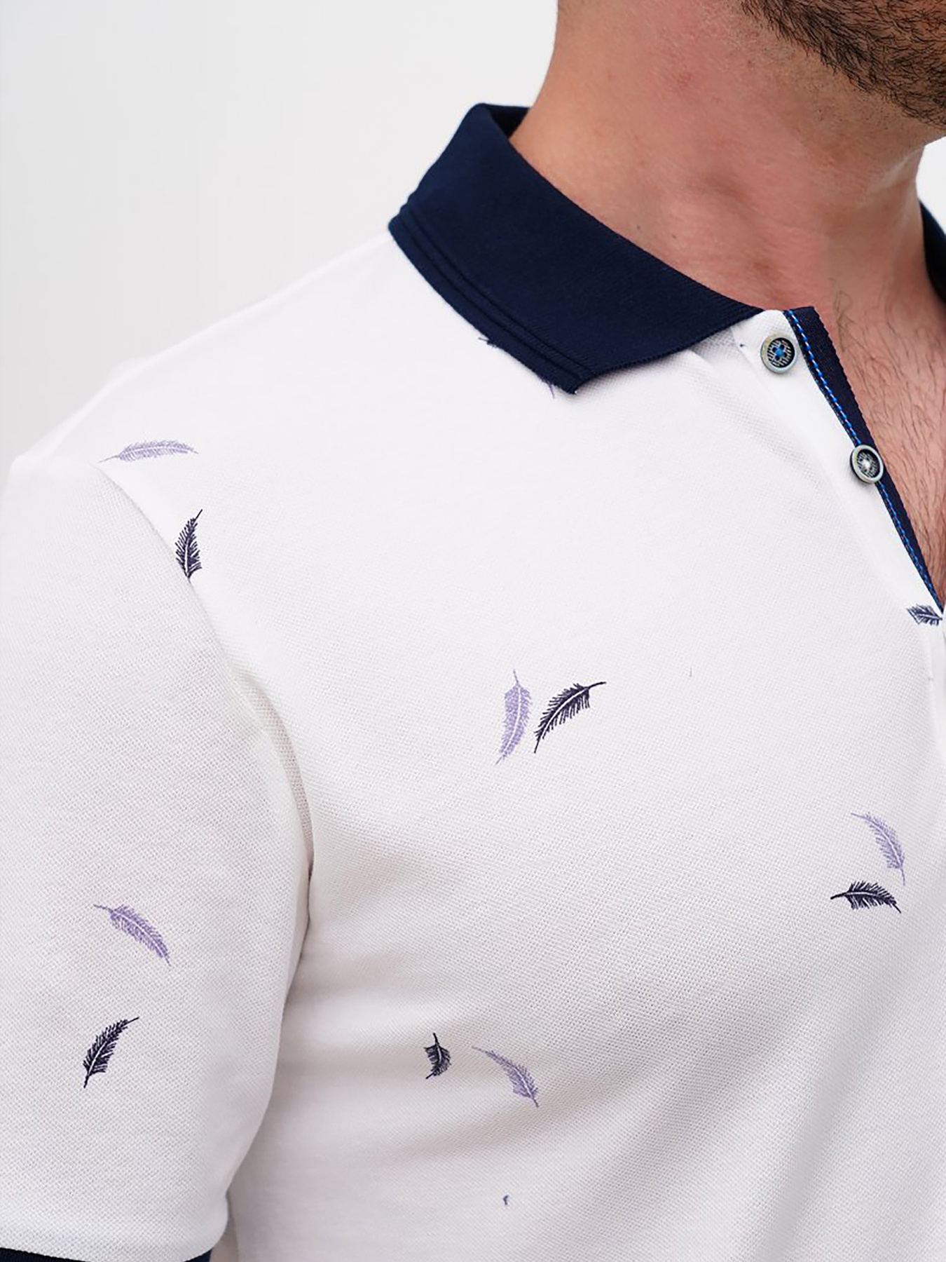 Поло Trend Collection модель TC11222WhiteFTBLK Поло Trend Collection модель TC11222WhiteFTBLK Фото