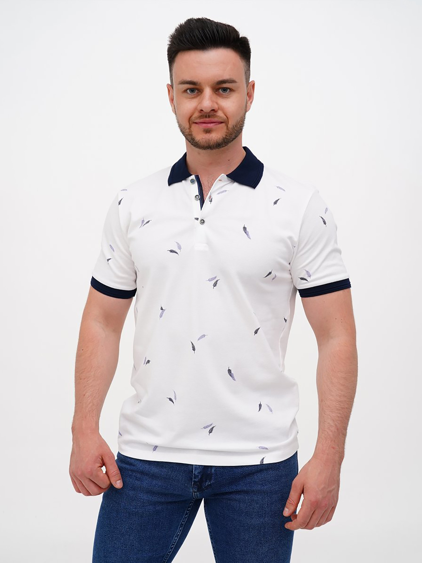 Поло Trend Collection модель TC11222WhiteFTBLK Поло Trend Collection модель TC11222WhiteFTBLK Фото