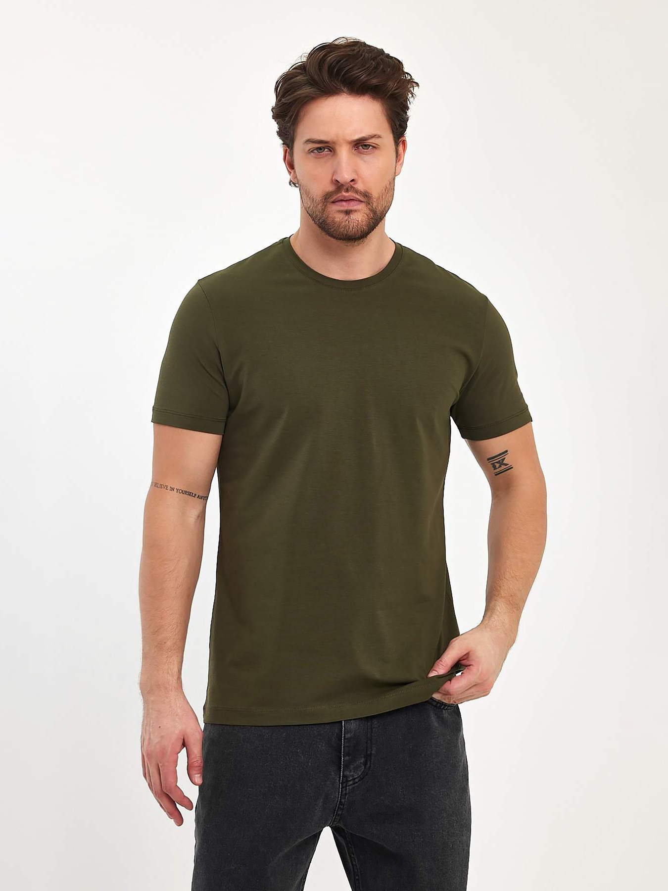 Футболка Trend Collection модель TC11176KhakiFTBLK Фото