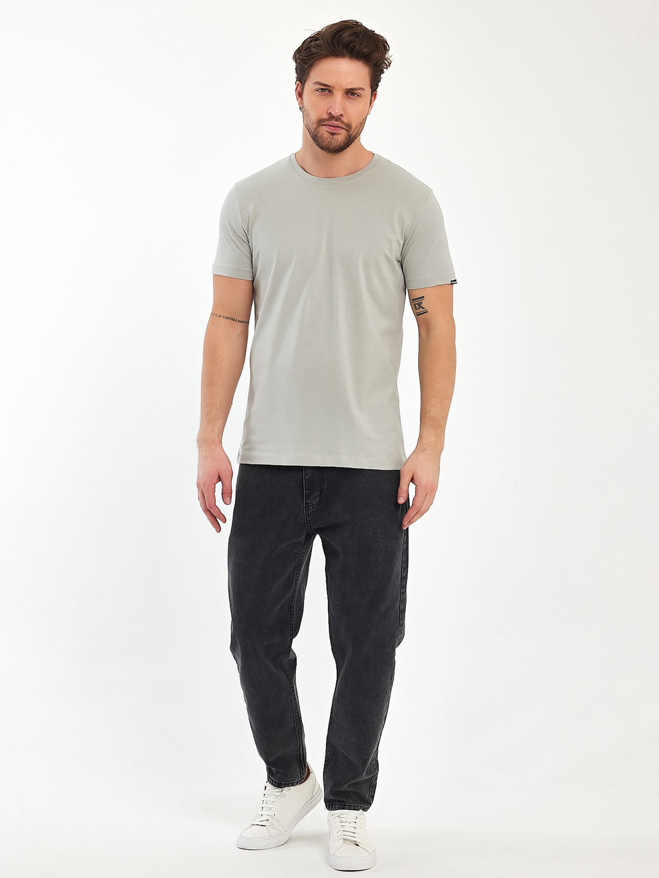 Футболка Trend Collection модель TC11175LightGreyFTBLK Фото