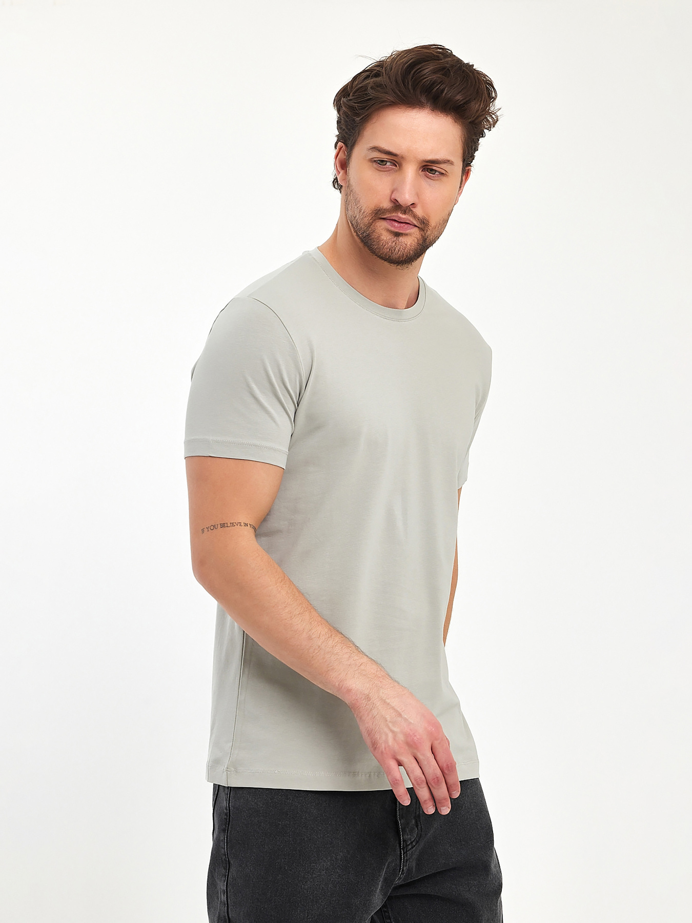 Футболка Trend Collection модель TC11175LightGreyFTBLK Фото