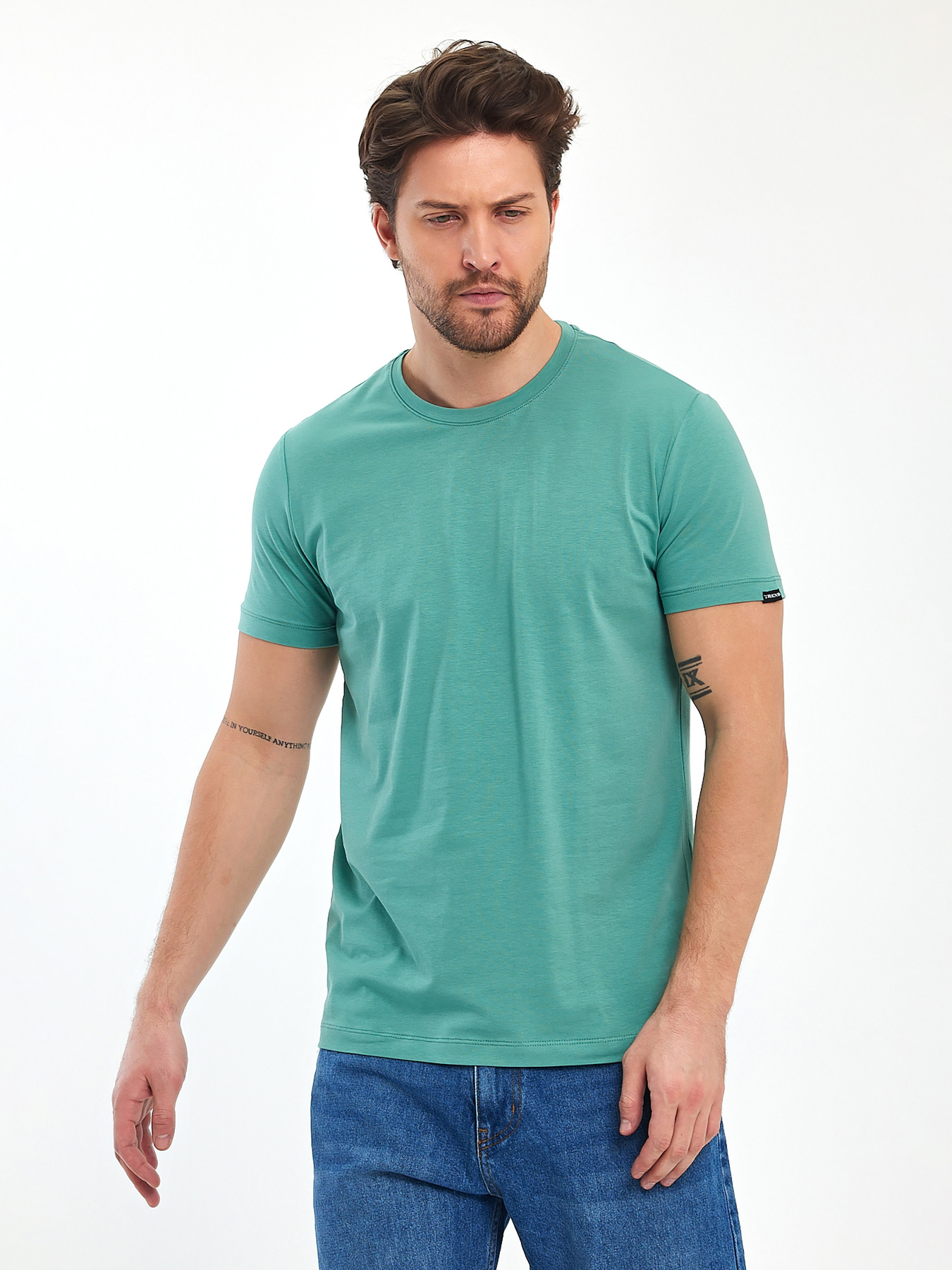 Футболка Trend Collection модель TC11174LightGreenFTBLK Футболка Trend Collection модель TC11174LightGreenFTBLK Фото