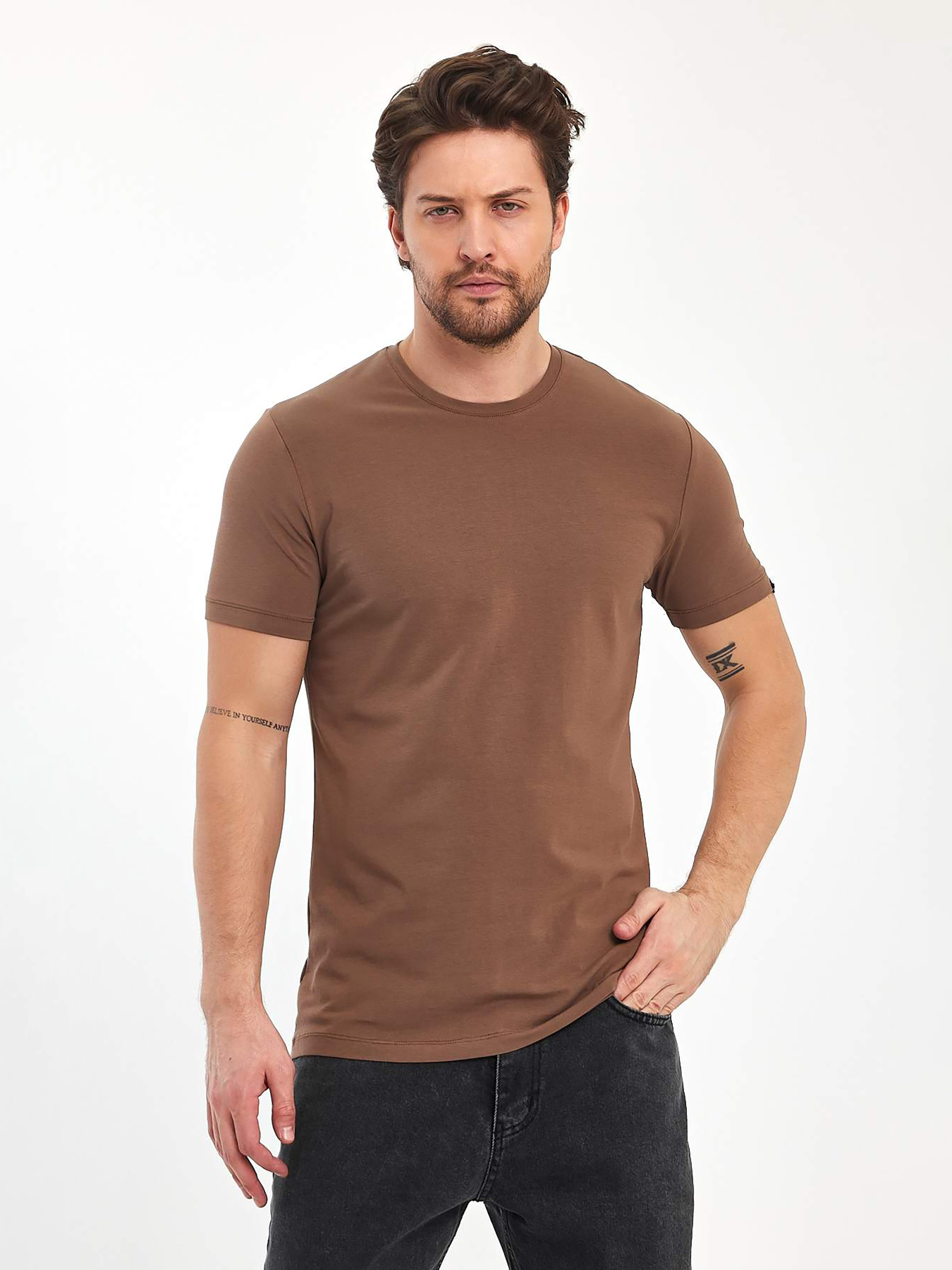 Футболка Trend Collection модель TC11173BrownFTBLK Фото