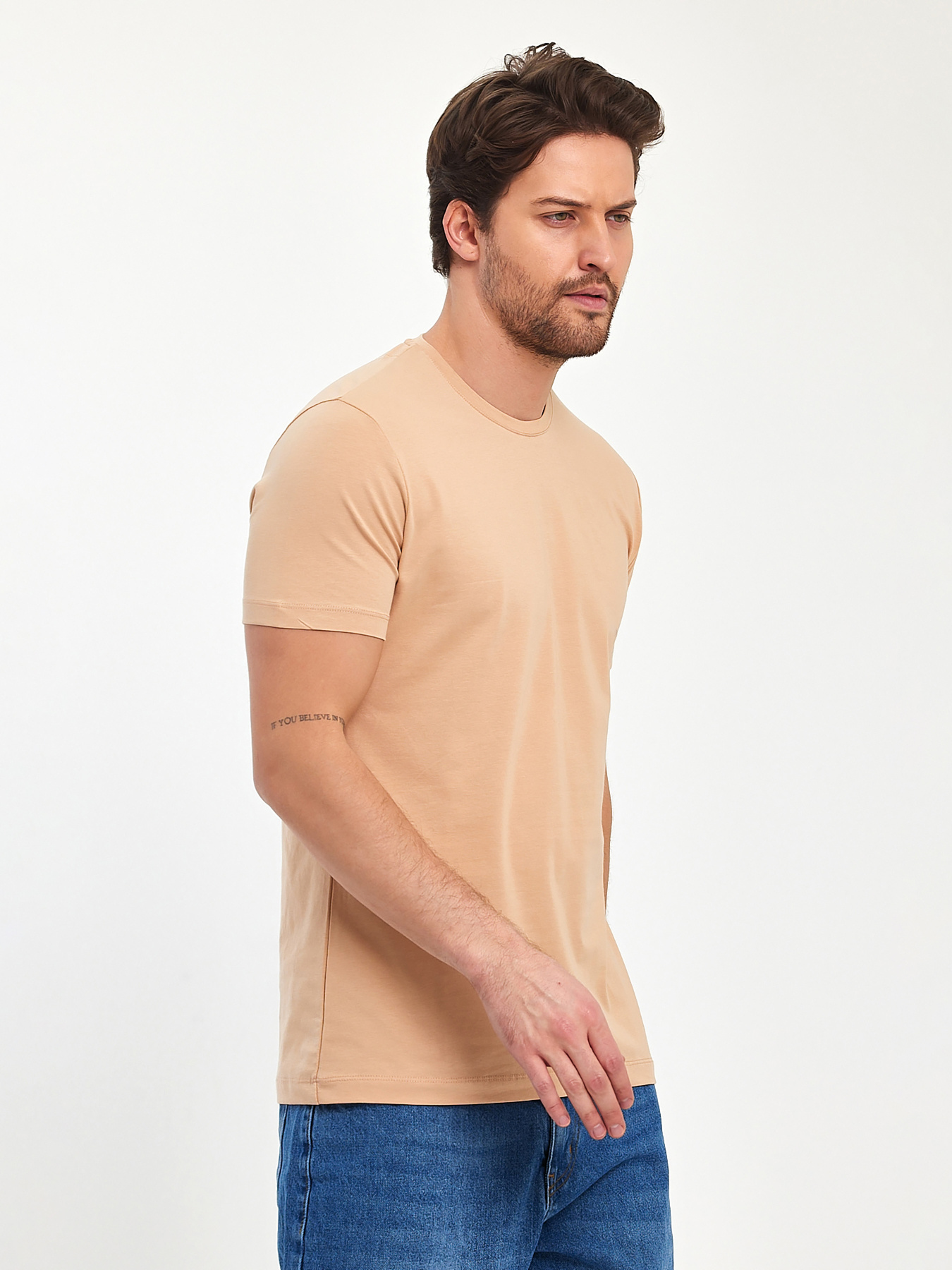 Футболка Trend Collection модель TC11172BeigeFTBLK Фото