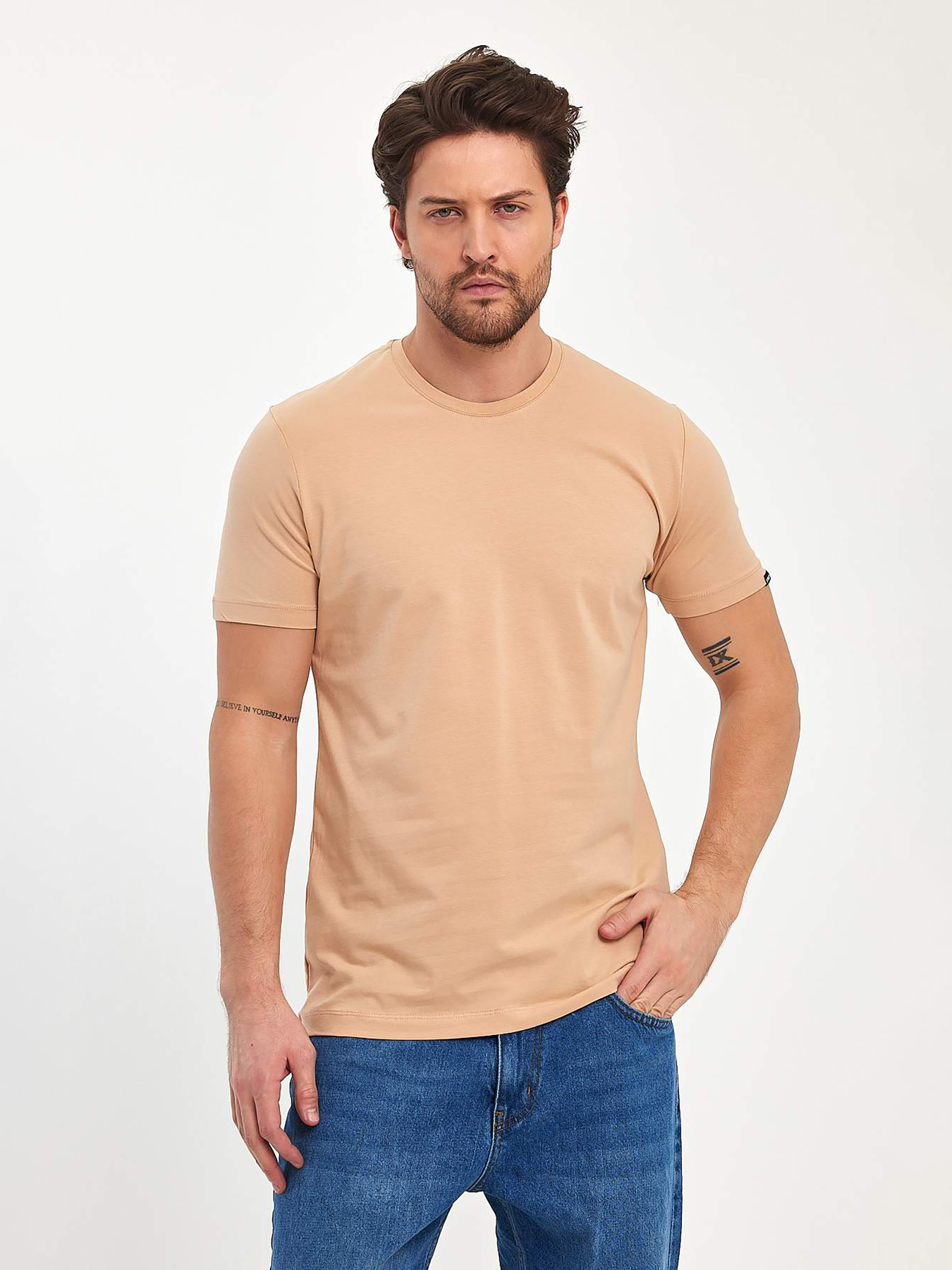 Футболка Trend Collection модель TC11172BeigeFTBLK Фото