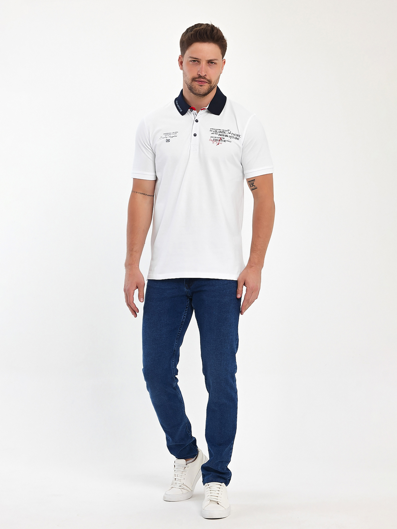 Поло Trend Collection модель TC11123WhiteFTBLK Фото