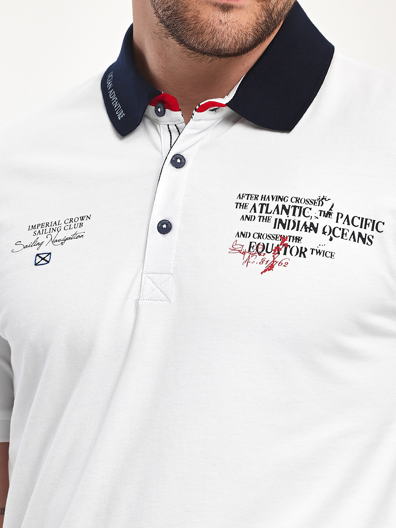 Поло Trend Collection модель TC11123WhiteFTBLK Фото