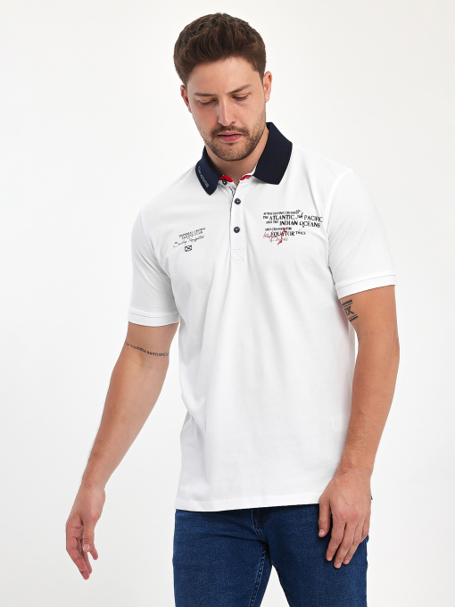 Поло Trend Collection модель TC11123WhiteFTBLK Фото