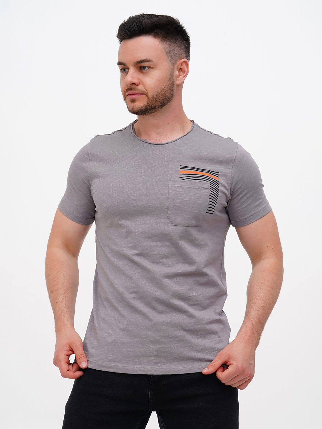 Футболка Trend Collection модель TC11113GreyFTBLK Фото