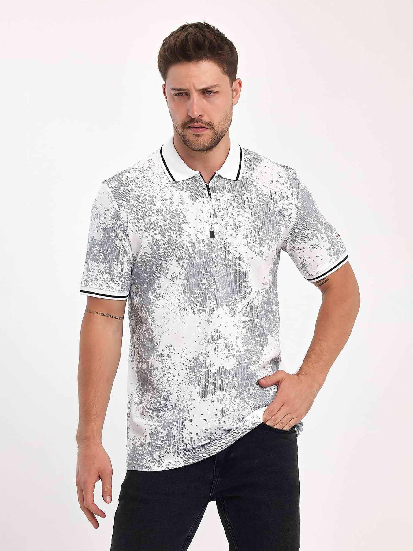 Поло Trend Collection модель TC11107WhiteFTBLK Фото