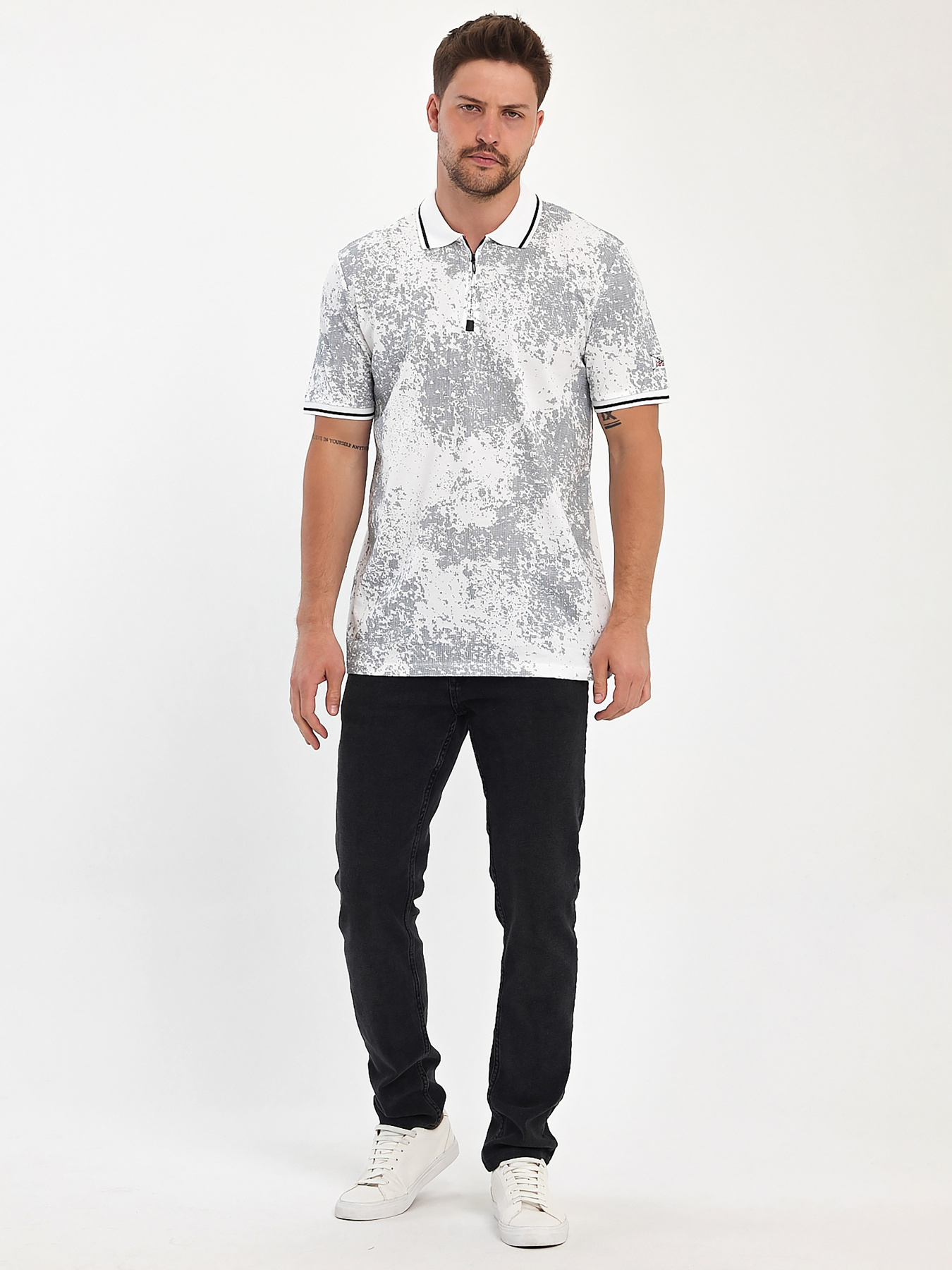 Поло Trend Collection модель TC11107WhiteFTBLK Поло Trend Collection модель TC11107WhiteFTBLK Фото