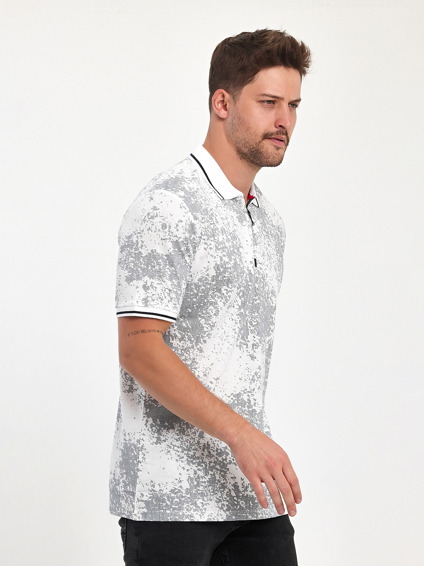 Поло Trend Collection модель TC11107WhiteFTBLK Поло Trend Collection модель TC11107WhiteFTBLK Фото