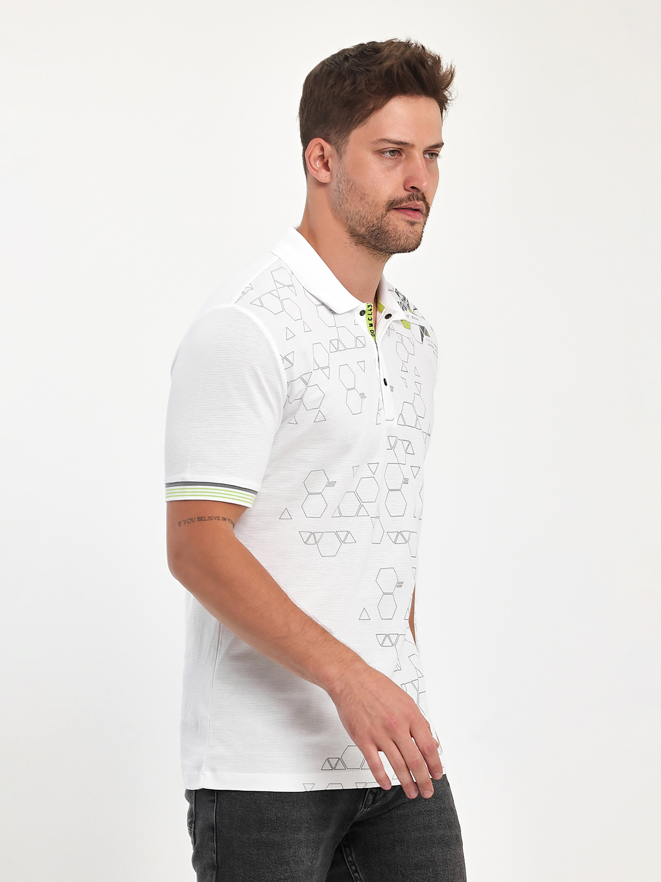 Поло Trend Collection модель TC11104WhiteFTBLK Поло Trend Collection модель TC11104WhiteFTBLK Фото