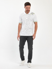 Поло Trend Collection модель TC11104WhiteFTBLK Поло Trend Collection модель TC11104WhiteFTBLK Фото