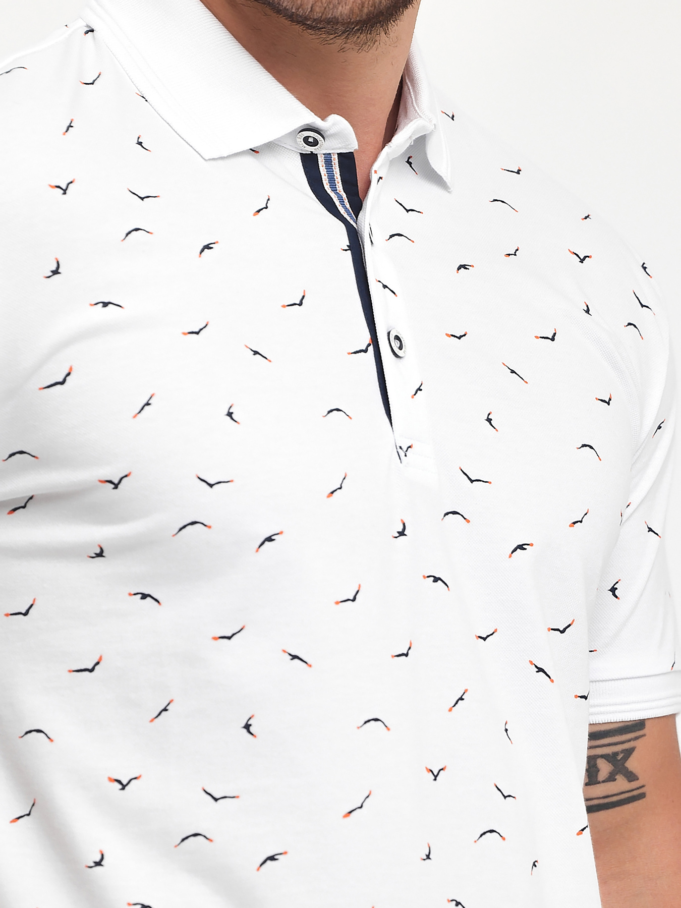 Поло Trend Collection модель TC11079WhiteFTBLK Фото