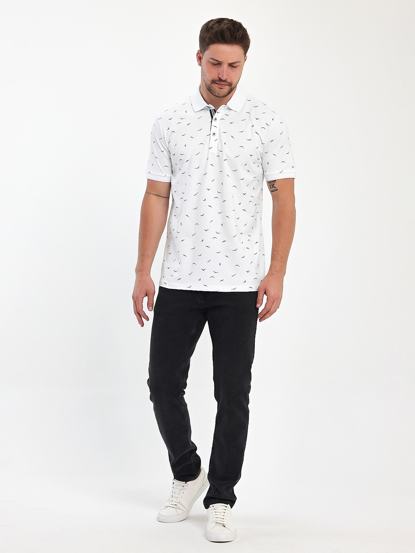 Поло Trend Collection модель TC11078WhiteFTBLK Фото