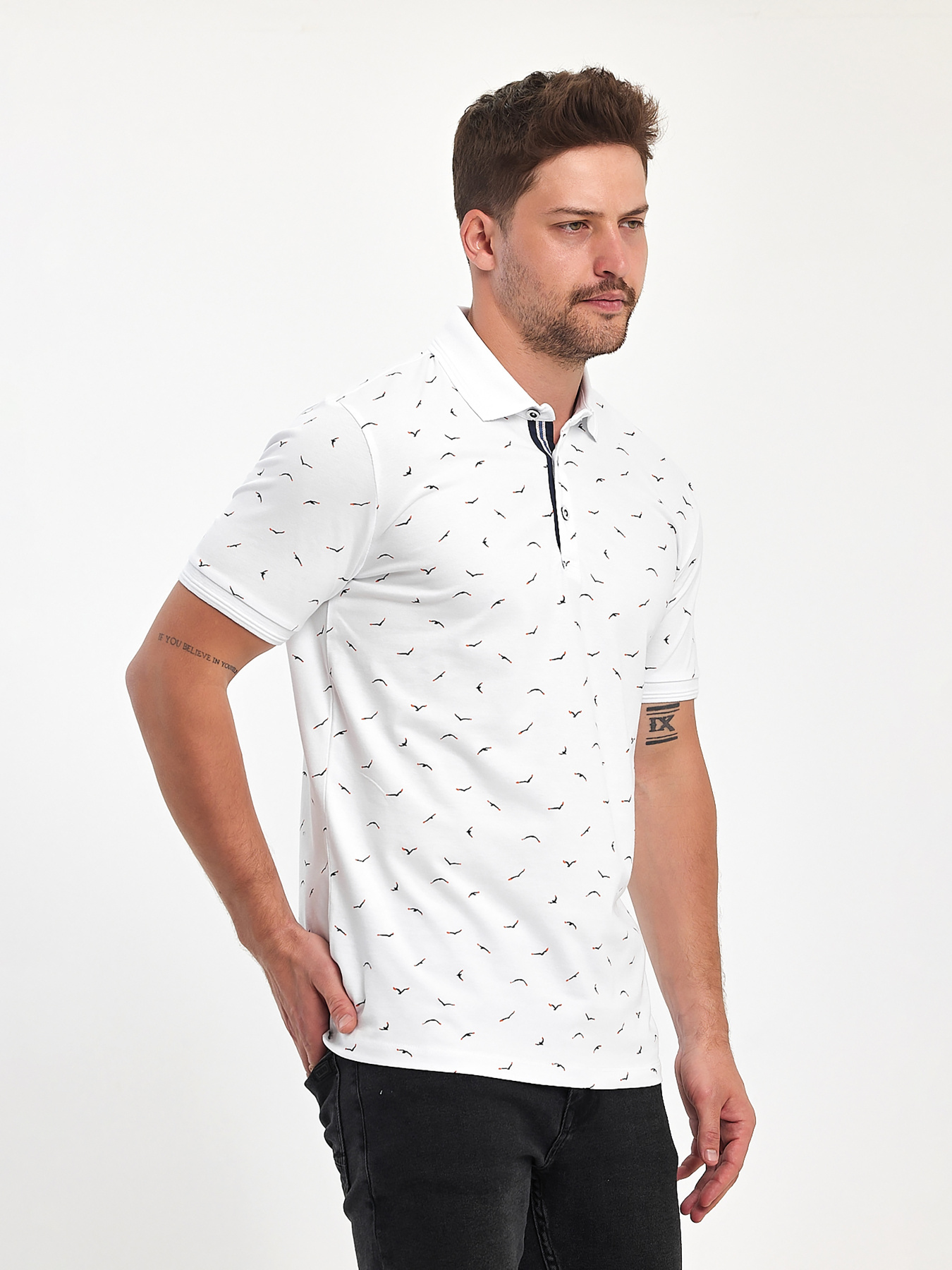 Поло Trend Collection модель TC11078WhiteFTBLK Фото