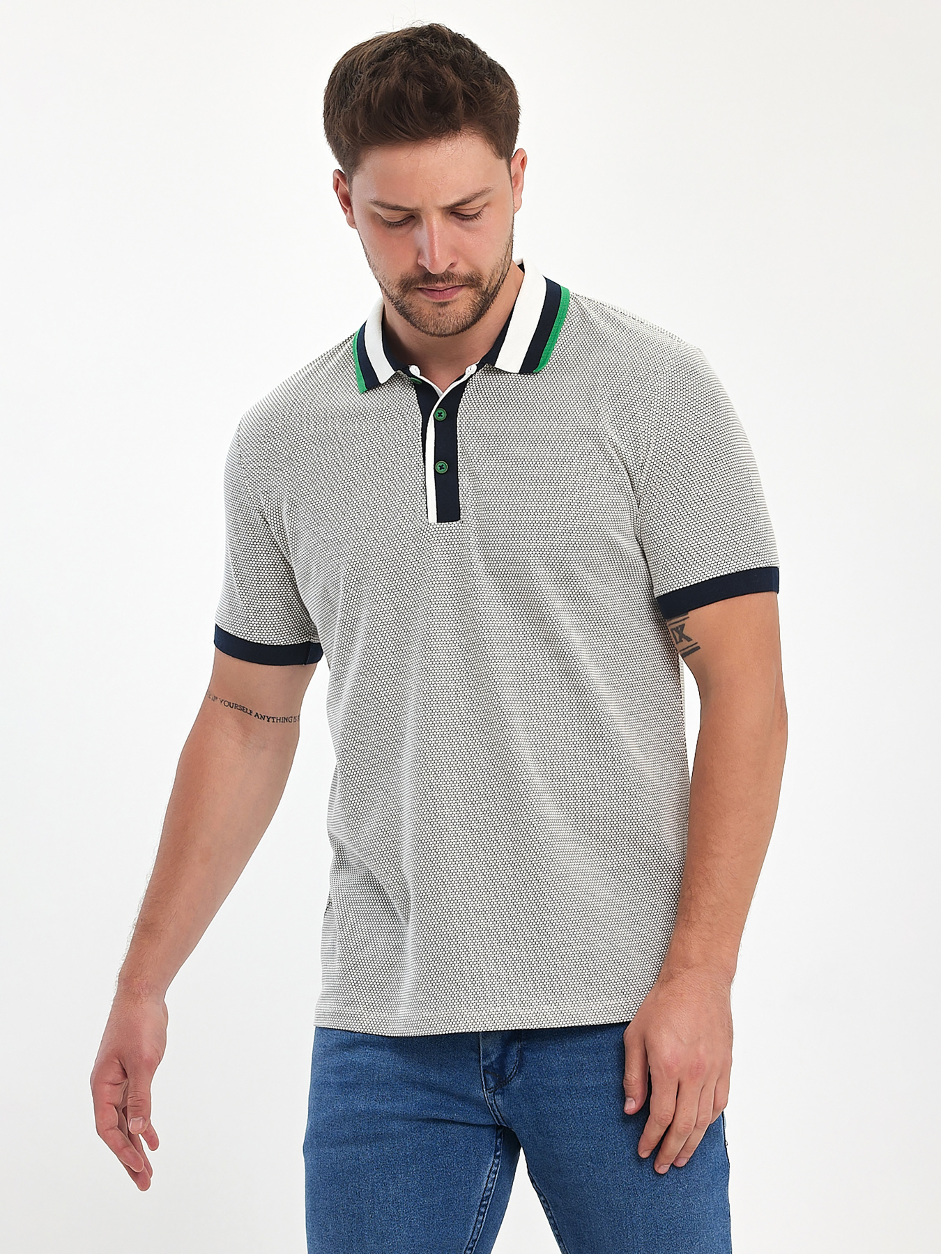 Поло Trend Collection модель TC11063WhiteFTBLK Фото