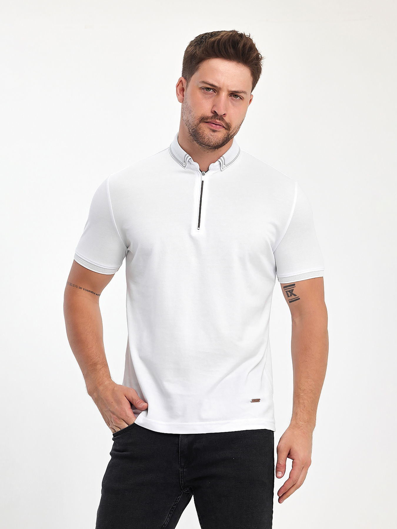 Поло Trend Collection модель TC11059WhiteFTBLK Фото