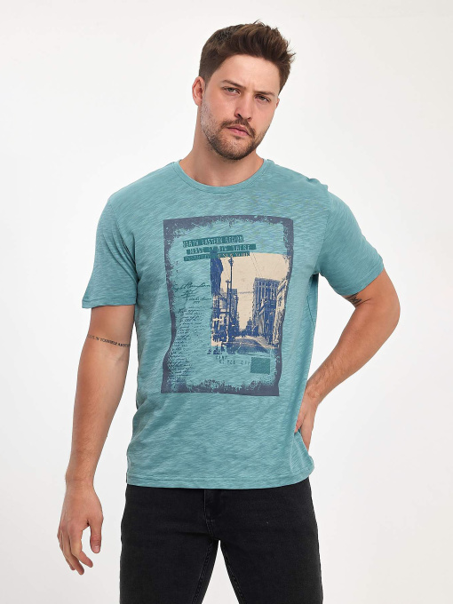 Футболка Trend Collection модель TC10992GreenFTBLK Фото