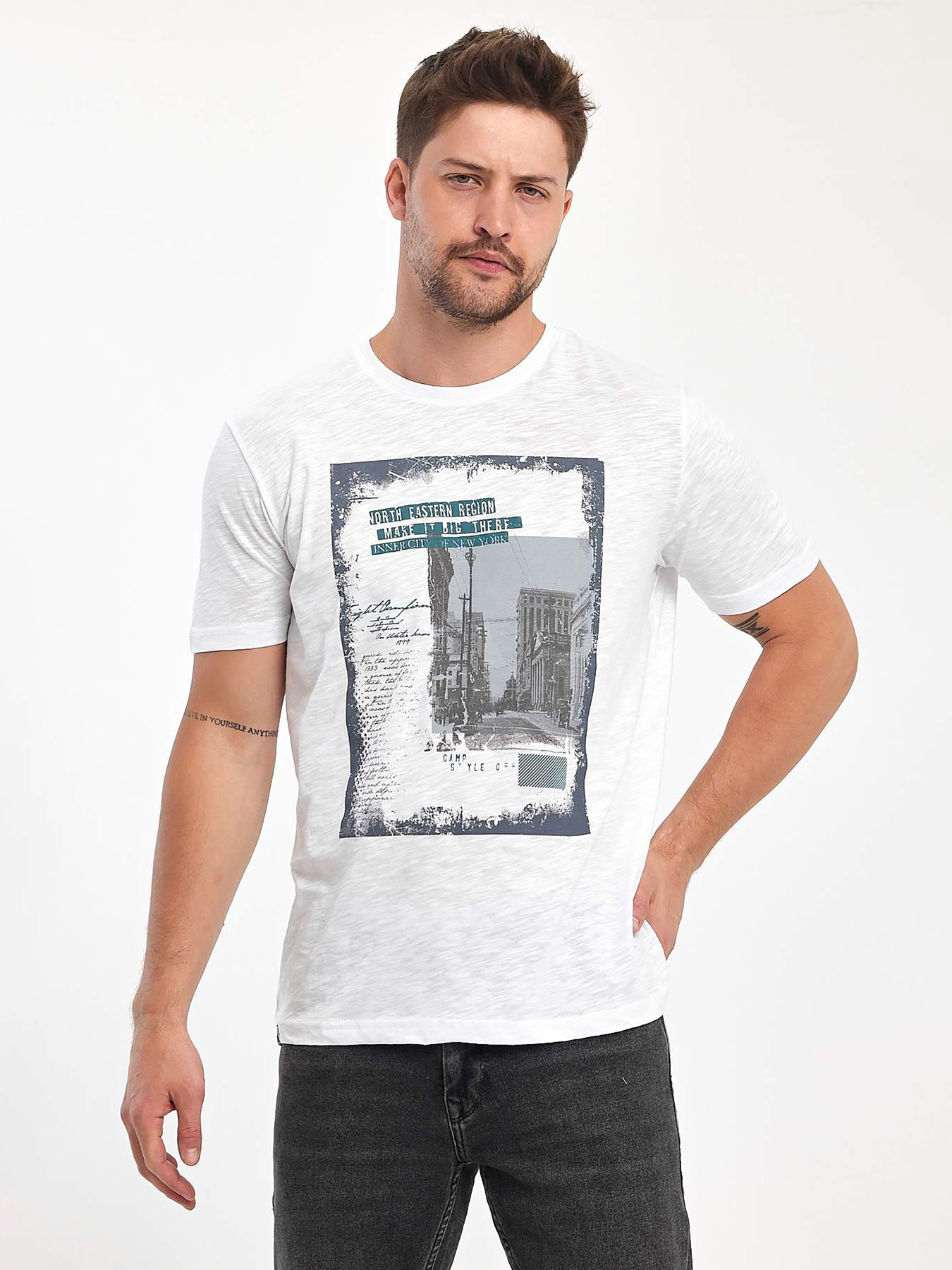 Футболка Trend Collection модель TC10991WhiteFTBLK Фото