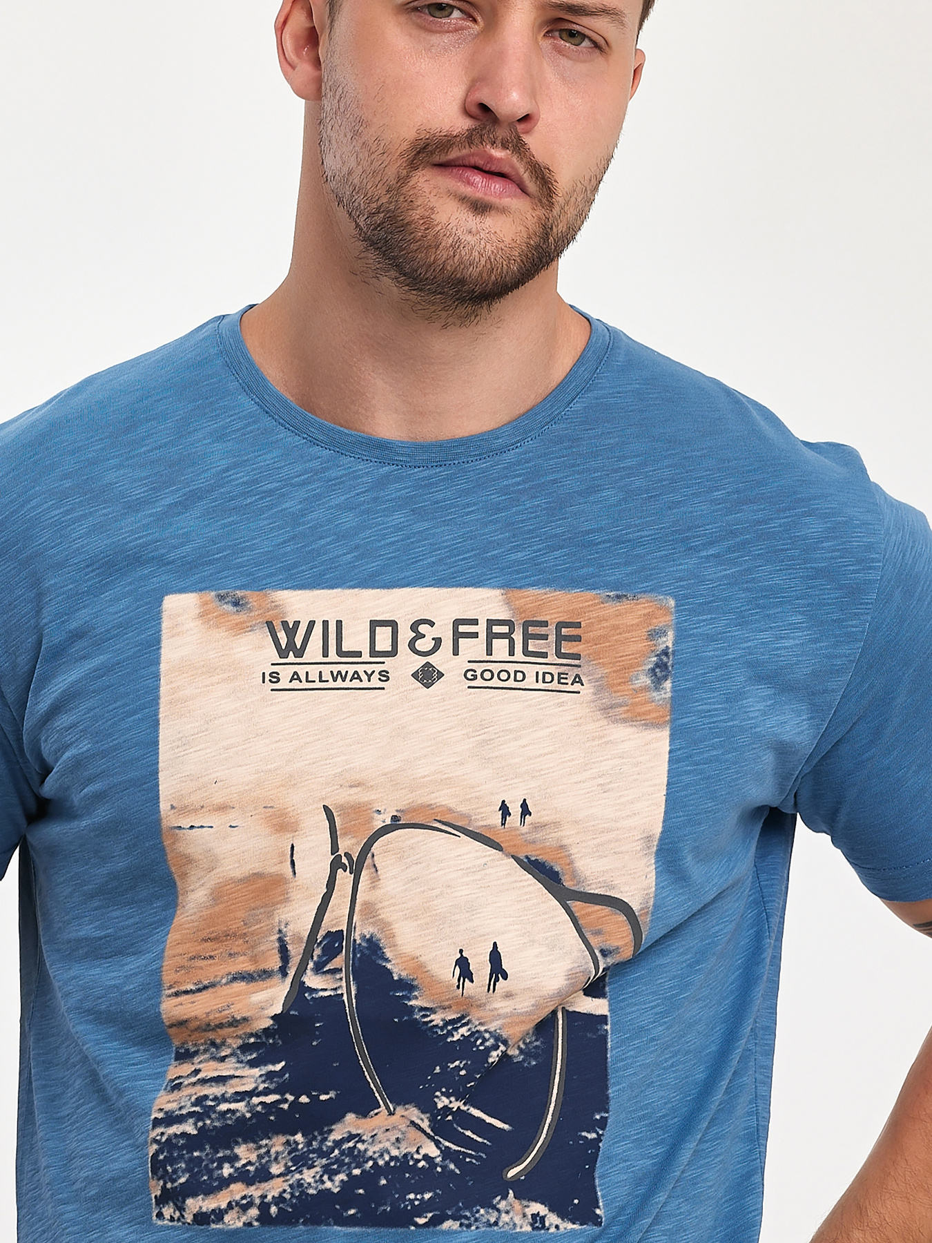 Футболка Trend Collection модель TC10983BlueFTBLK Фото