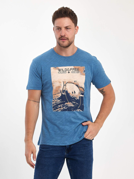 Футболка Trend Collection модель TC10983BlueFTBLK Фото