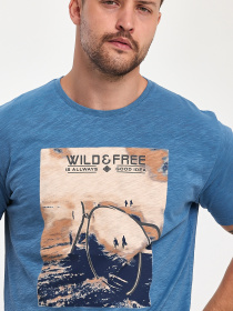 Футболка Trend Collection модель TC10983BlueFTBLK Фото