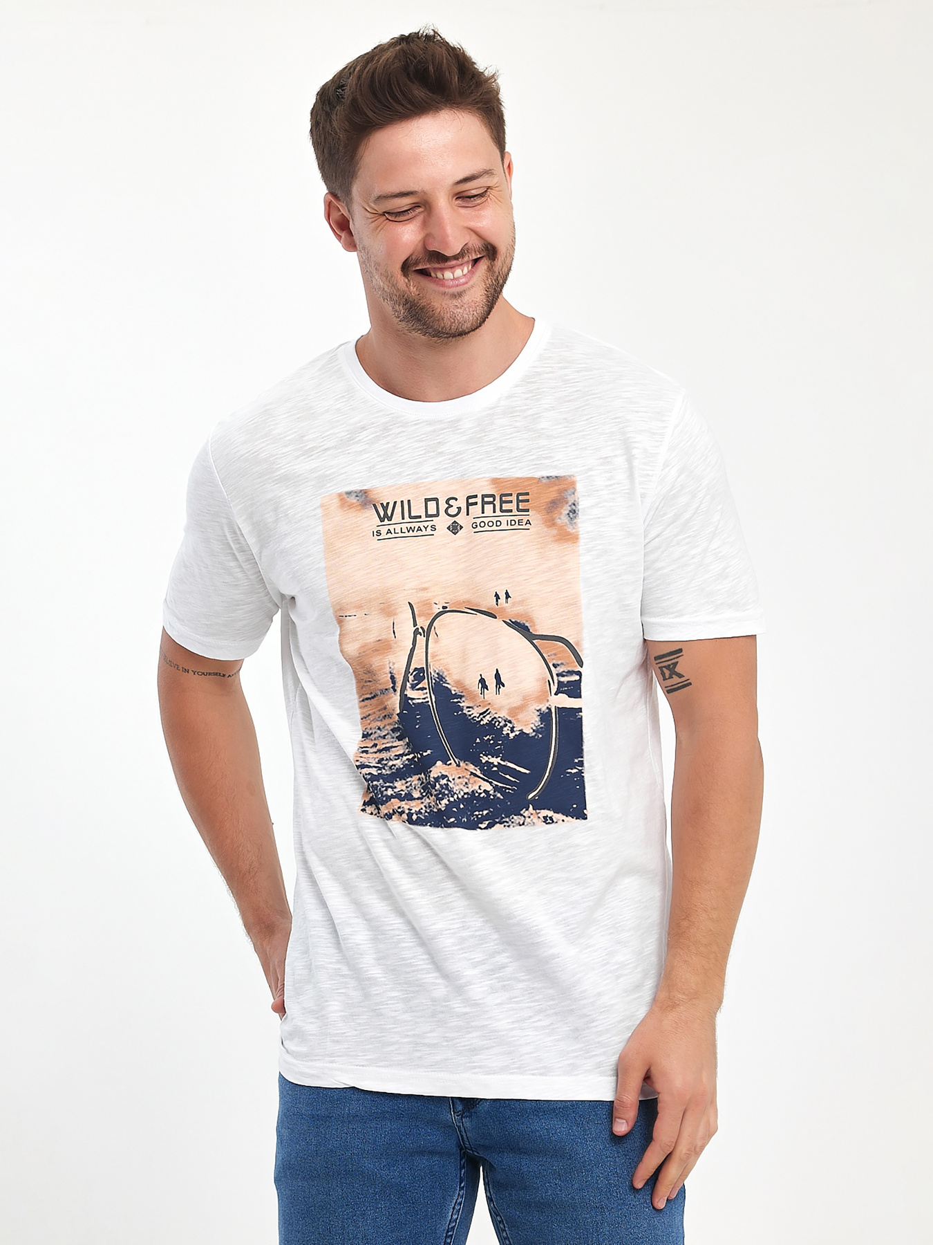 Футболка Trend Collection модель TC10982WhiteFTBLK Фото