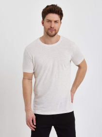 Футболка Trend Collection модель TC10979BeigeFTBLK Фото